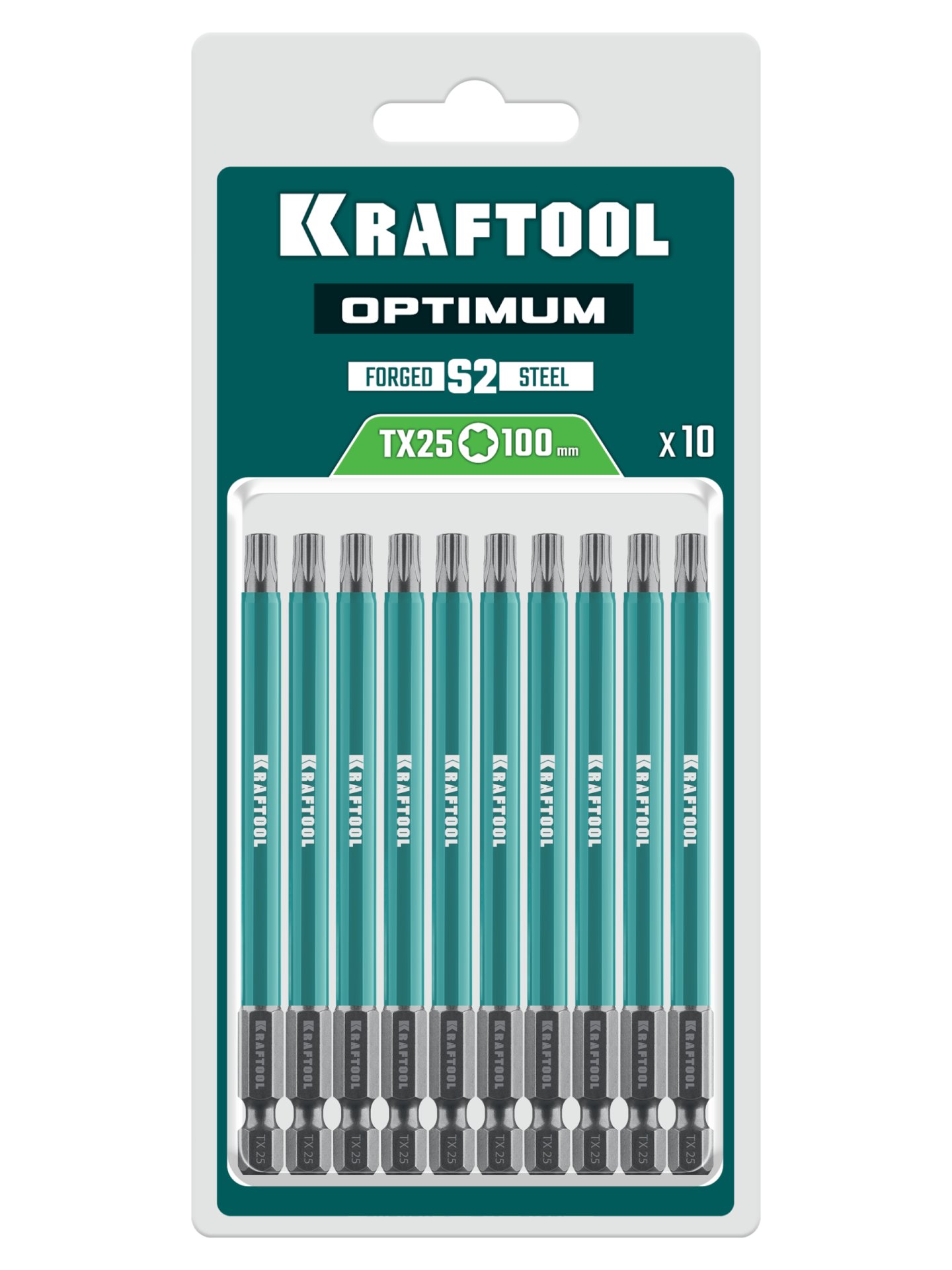 KRAFTOOL OPTIMUM TX 25, 100 мм, 10 шт, биты (26126-25-100-S10) — фото 2