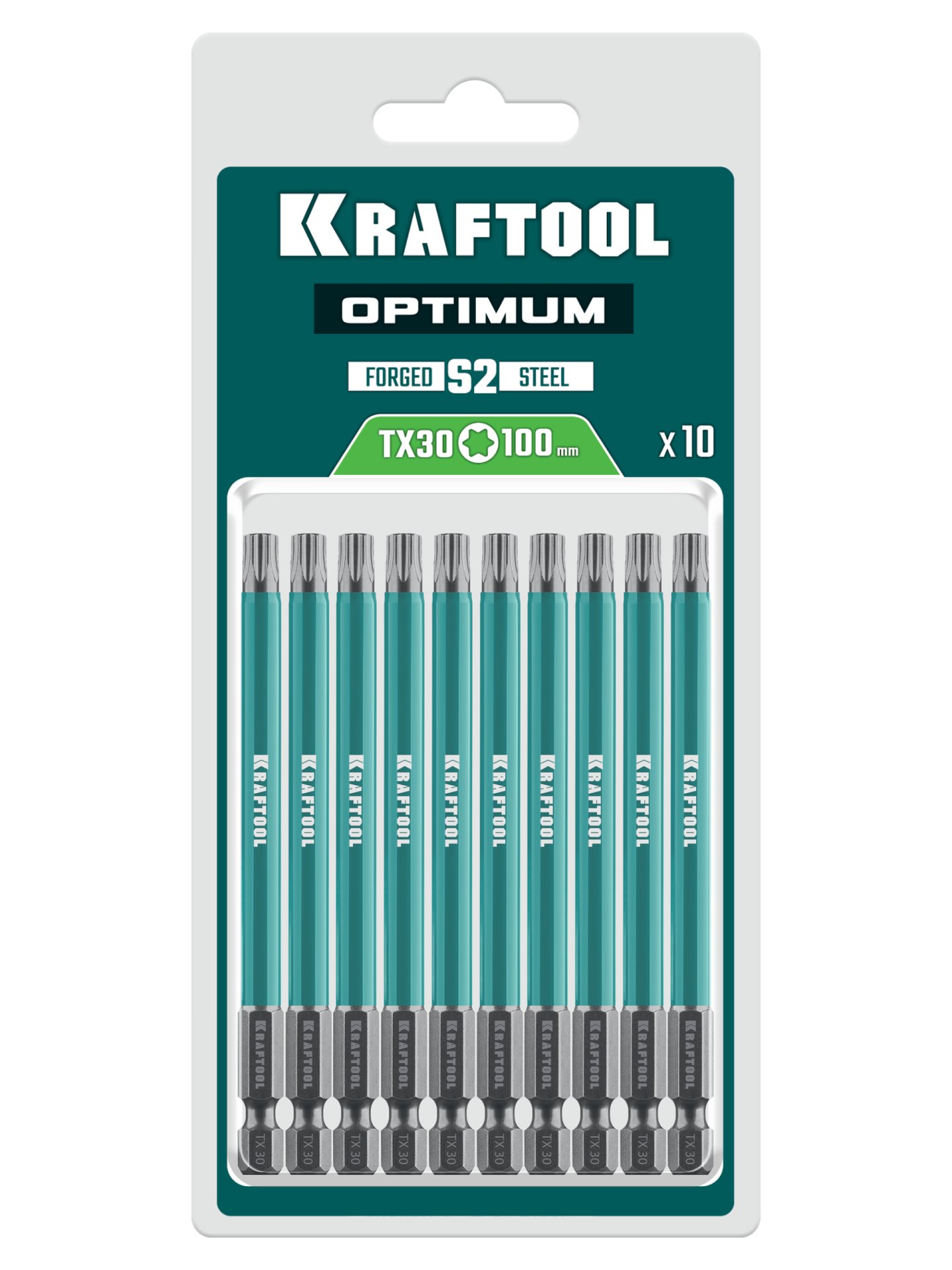 KRAFTOOL OPTIMUM TX 30, 100 мм, 10 шт, биты (26126-30-100-S10) — фото 2