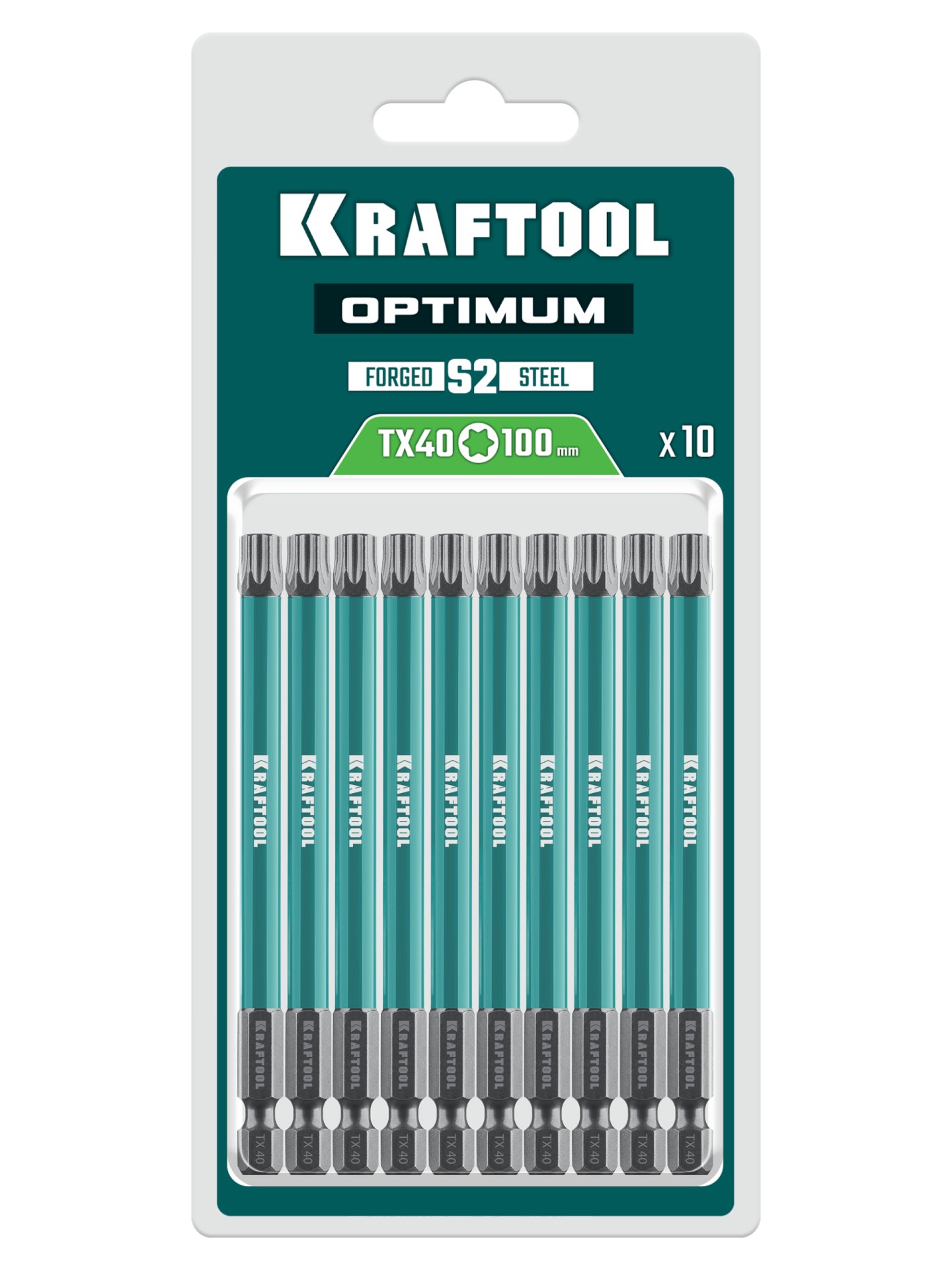 KRAFTOOL OPTIMUM TX 40, 100 мм, 10 шт, биты (26126-40-100-S10) — фото 2