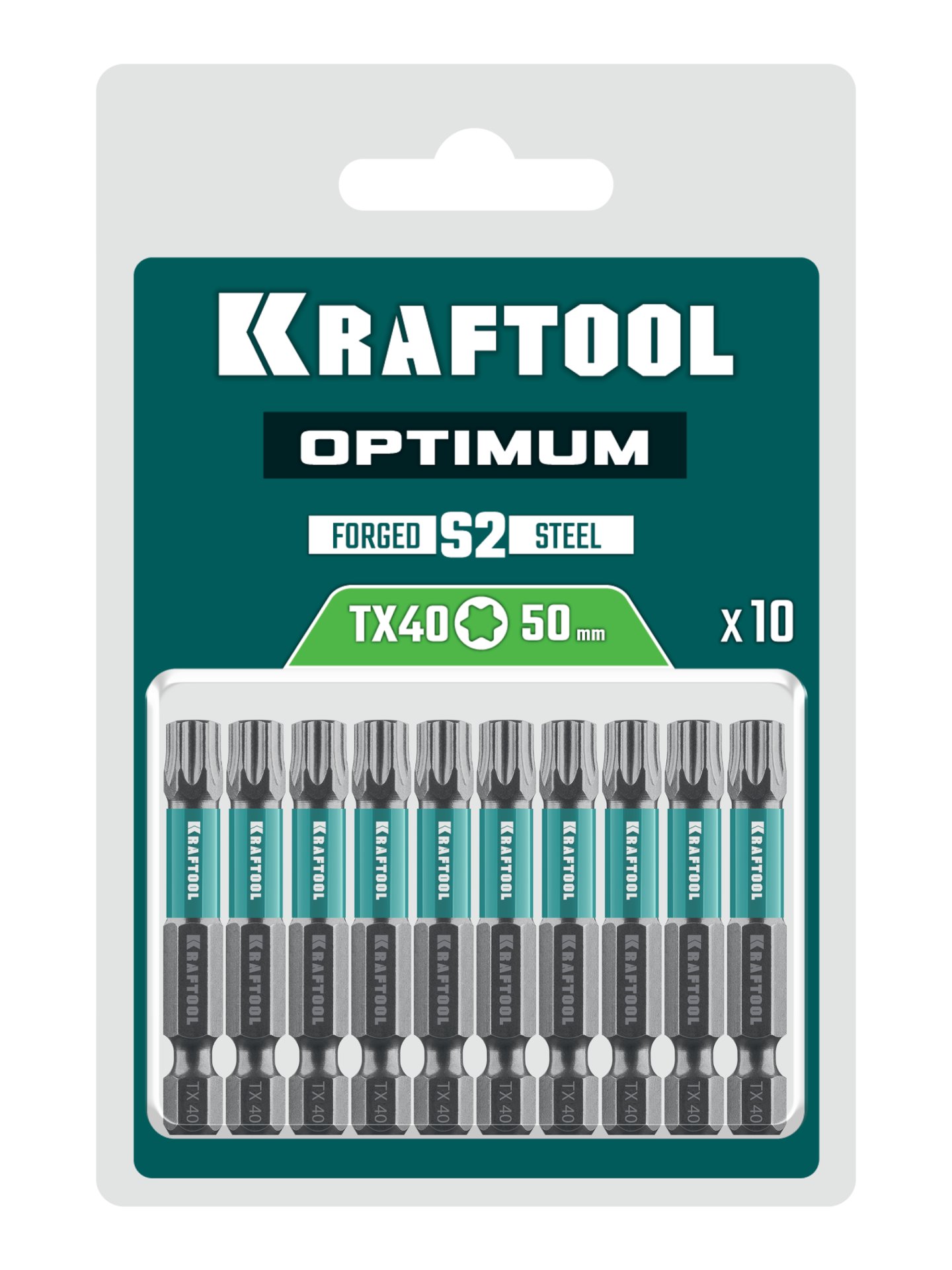 KRAFTOOL OPTIMUM TX 40, 50 мм, 10 шт, биты (26126-40-50-10) — фото 2