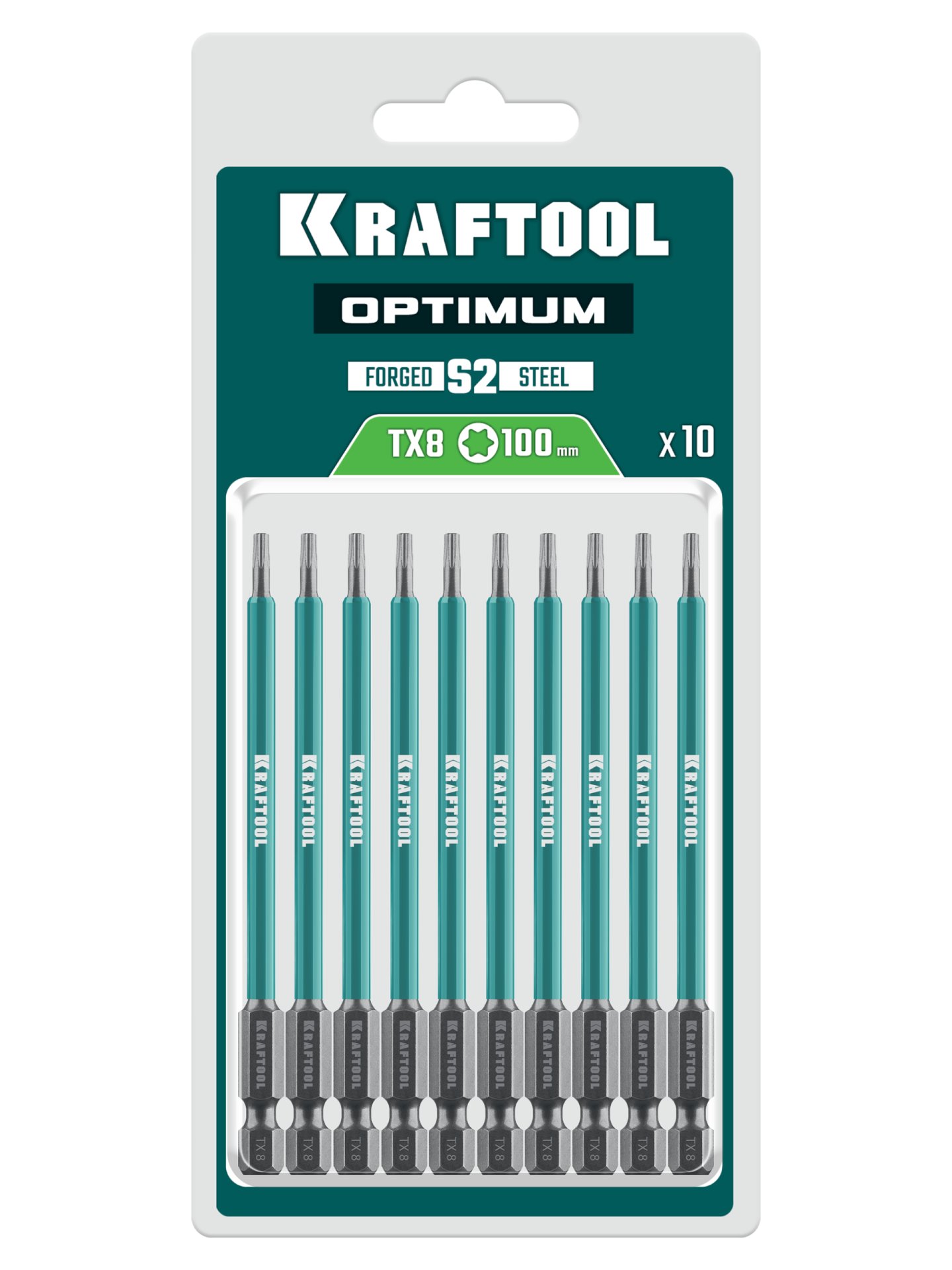 KRAFTOOL OPTIMUM TX 8, 100 мм, 10 шт, биты (26126-8-100-S10) — фото 2