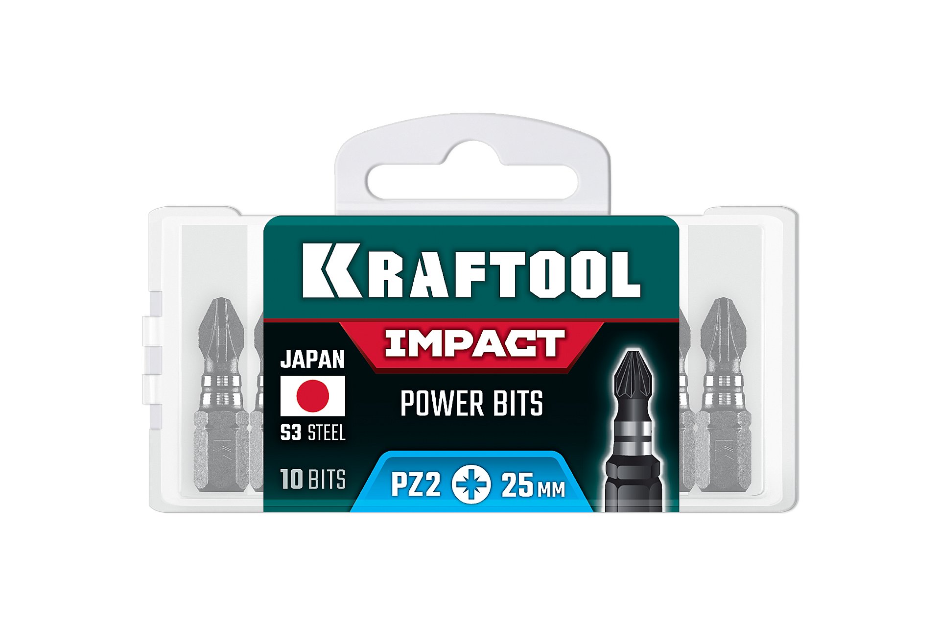 KRAFTOOL Impact PZ 2, 25 мм, 10 шт, ударные биты (26193-2-25-S10) — фото 2