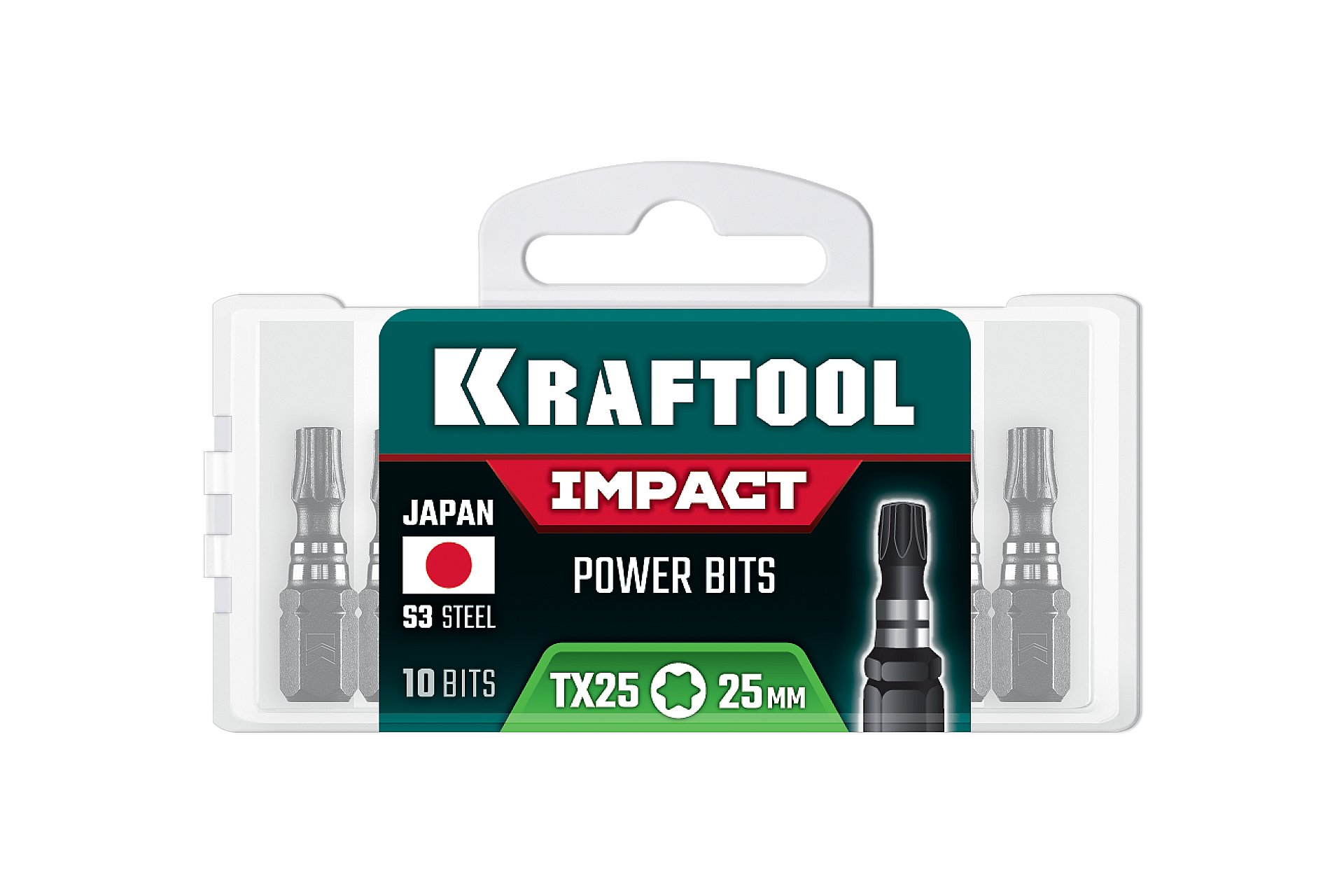 KRAFTOOL Impact TX 25, 25 мм, 10 шт, ударные биты (26195-25-25-S10) — фото 2