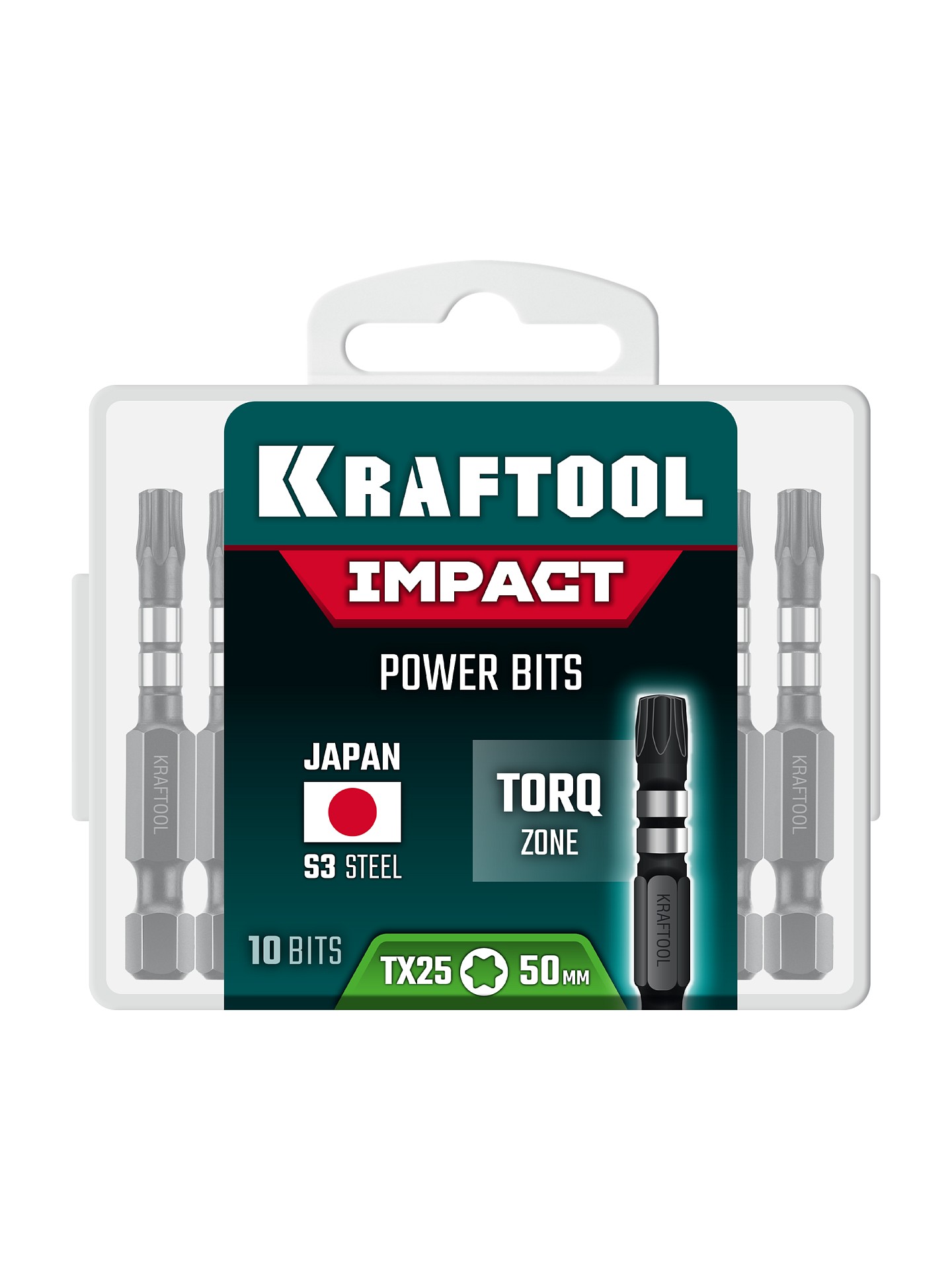 KRAFTOOL Impact TX 25, 50 мм, 10 шт, ударные биты (26195-25-50-S10) — фото 2