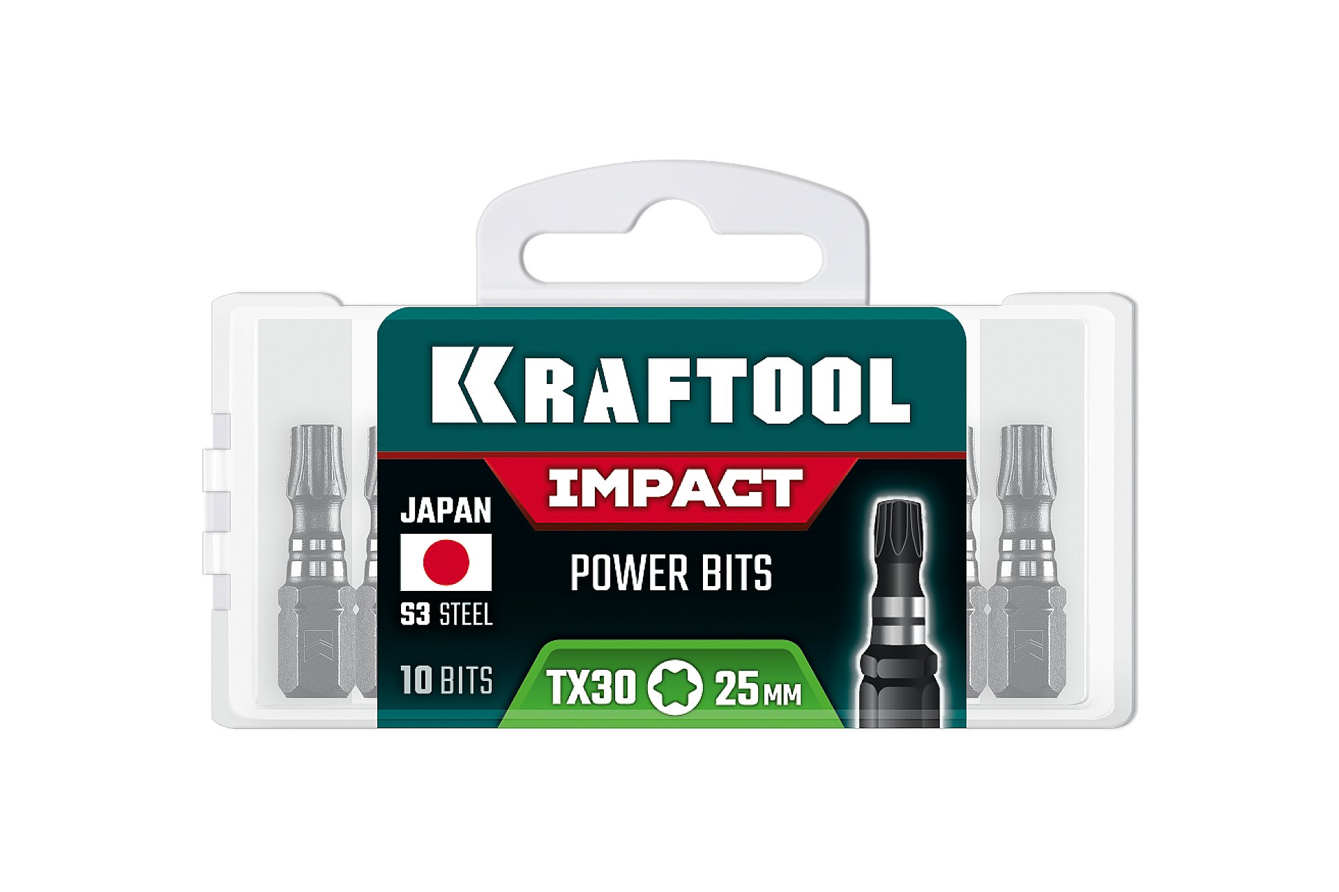 KRAFTOOL Impact TX 30, 25 мм, 10 шт, ударные биты (26195-30-25-S10) — фото 2