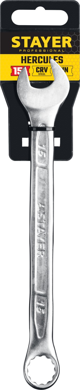 STAYER HERCULES, 15 мм, комбинированный гаечный ключ, Professional (27081-15) — фото 3