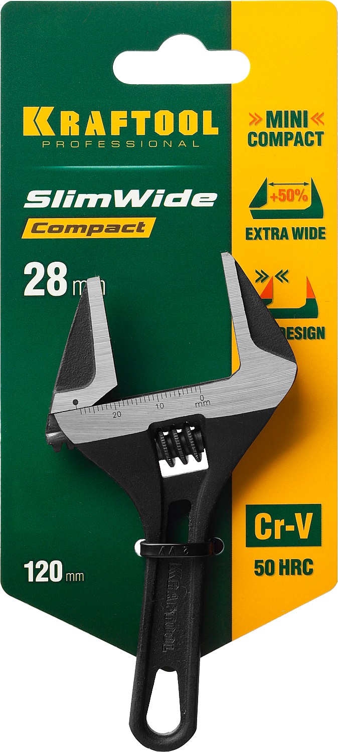 KRAFTOOL SlimWide Compact, 120/28 мм, разводной ключ (27266-15) — фото 3
