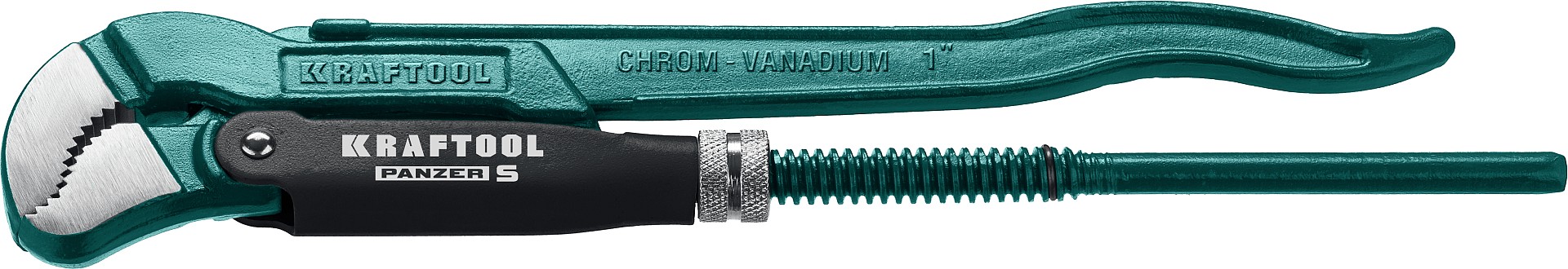 KRAFTOOL PANZER-S, №1, 1″, 330 мм, трубный ключ с изогнутыми губками (2733-10)