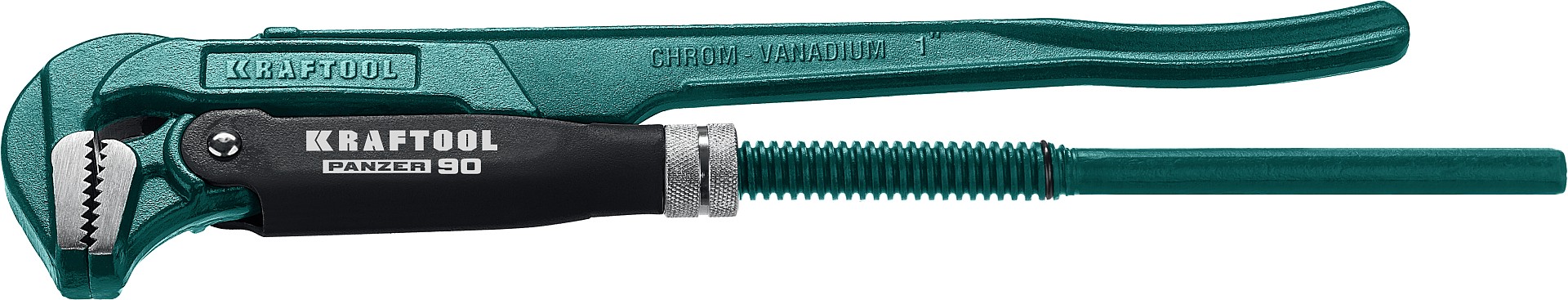 KRAFTOOL PANZER-90, №1, 1″, 330 мм, трубный ключ с прямыми губками (2734-10)
