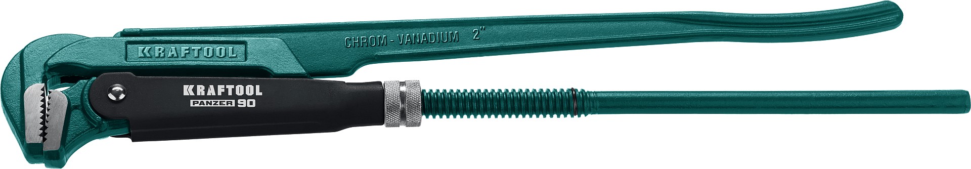 KRAFTOOL PANZER-90, №3, 2″, 560 мм, трубный ключ с прямыми губками (2734-20)