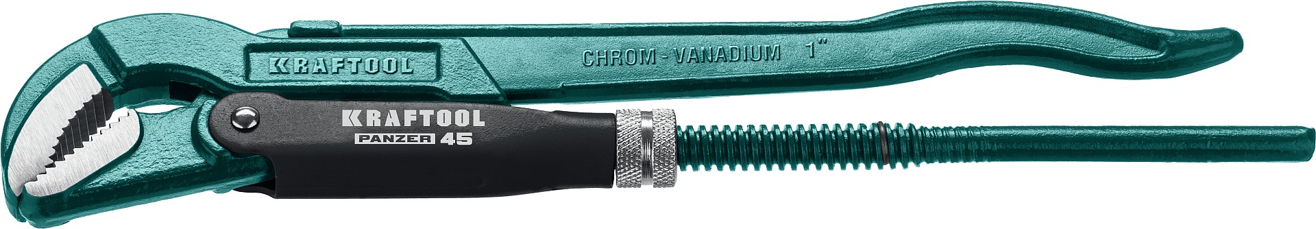 KRAFTOOL PANZER-45, №1, 1″, 330 мм, трубный ключ с изогнутыми губками (2735-10)
