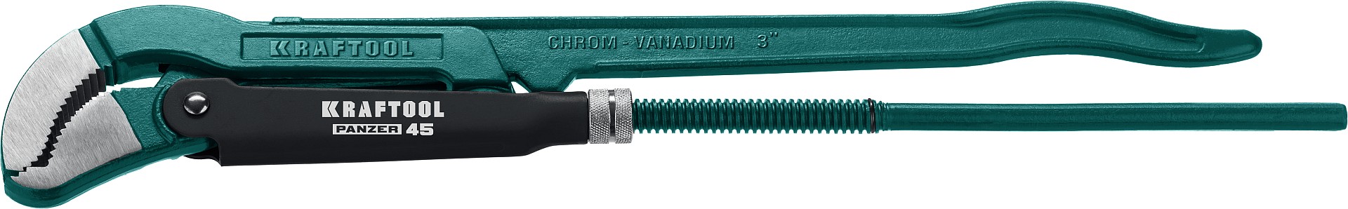 KRAFTOOL PANZER-45, №4, 3″, 670 мм, трубный ключ с изогнутыми губками (2735-30)