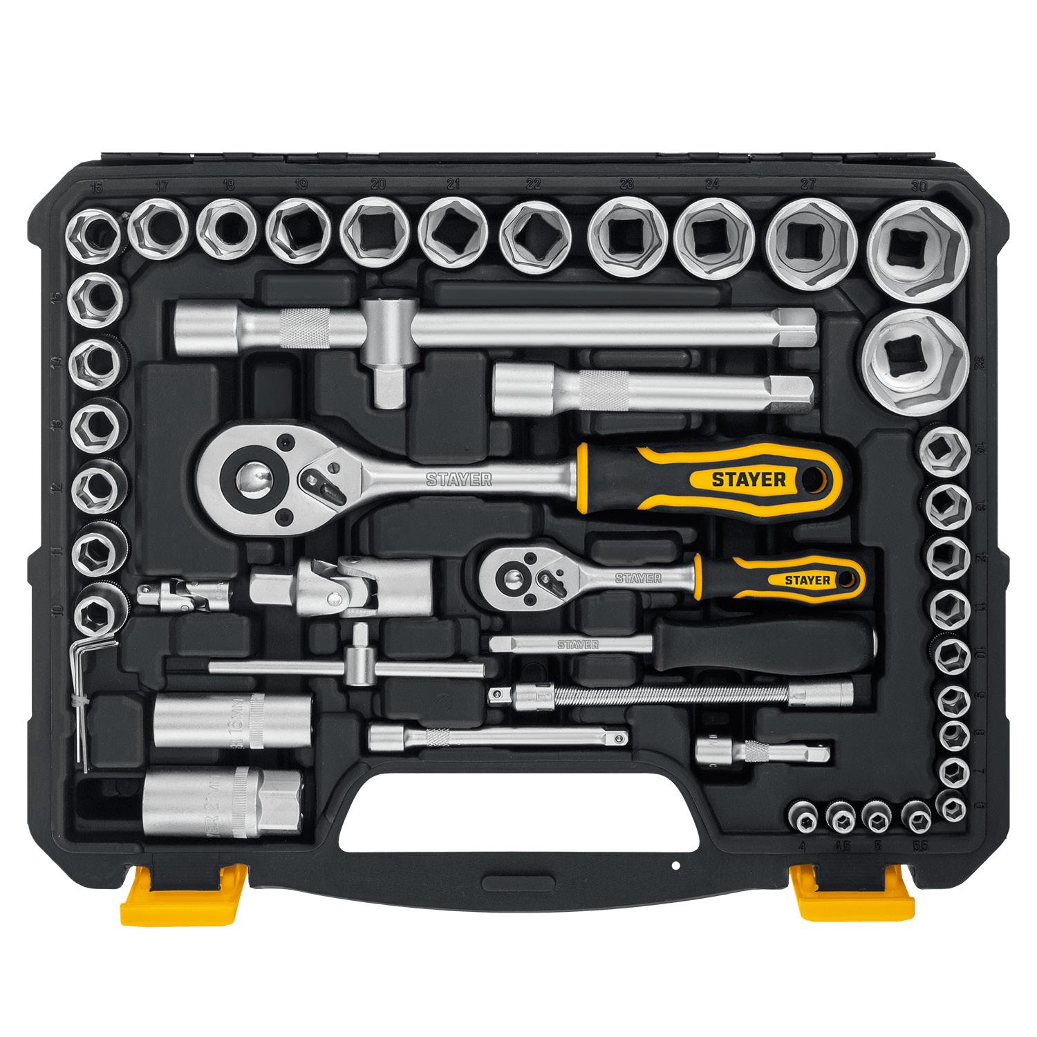 STAYER AUTO 94, 94 предм., (1/2″+1/4″), универсальный набор инструмента, Professional (27760-H94) — фото 7