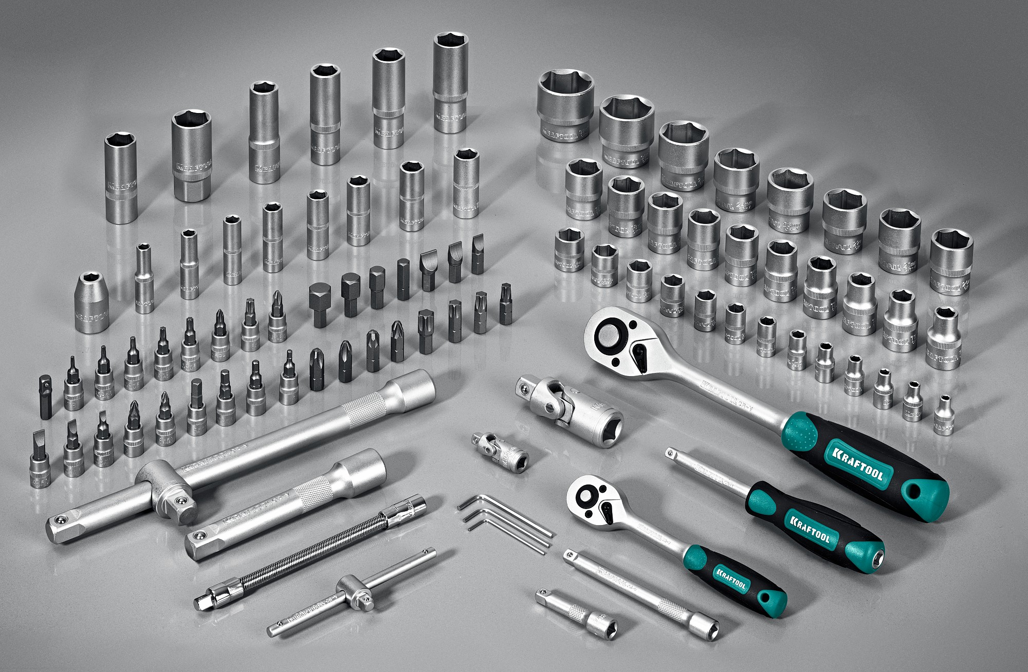 KRAFTOOL X-Drive 94, 94 предм., (1/2″+1/4″), универсальный набор инструмента (27883-H95) — фото 10
