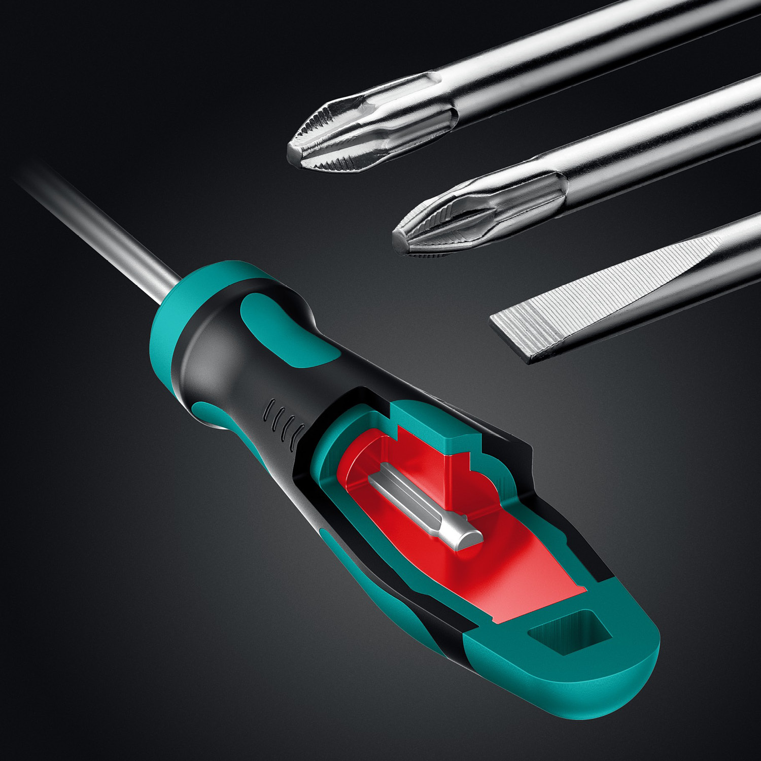 KRAFTOOL GRAND-152, 152 предм., (1/2″+1/4″), Универсальный набор инструмента (27978-H152) — фото 10