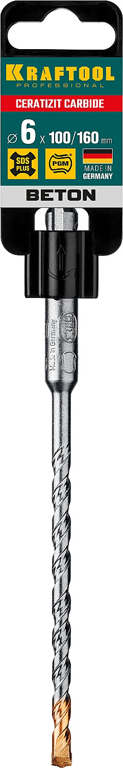 KRAFTOOL Ceratizit Carbide, 6 х 160 мм, SDS-plus бур (29320-160-06) — фото 5