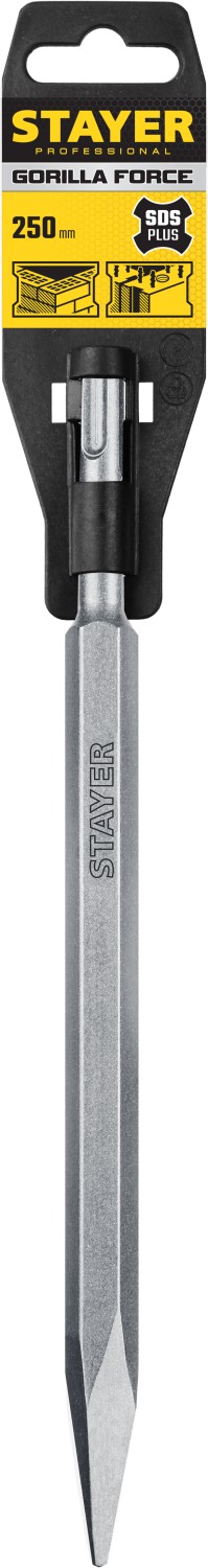 STAYER Gorilla Force, 250 мм, SDS-Plus, пикообразное зубило, Professional (29351-00-250) — фото 3
