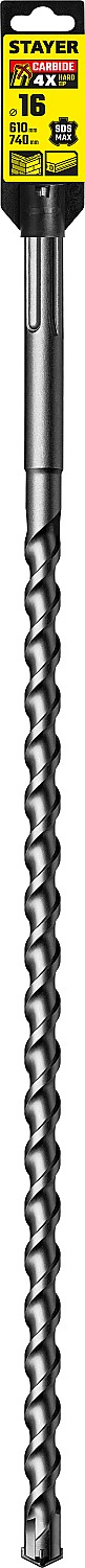 STAYER Hercules-4Х, 16 x 610/740 мм, SDS-max бур, Professional (29370-610-16) — фото 4