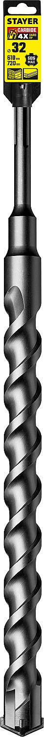STAYER Hercules-4Х, 32 x 610/720 мм, SDS-max бур, Professional (29370-610-32) — фото 4