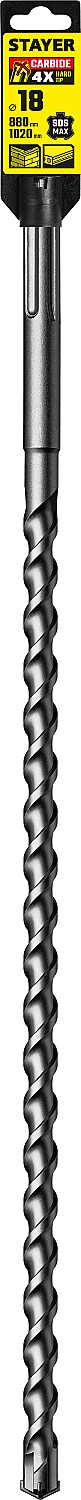 STAYER Hercules-4Х, 18 x 880/1020 мм, SDS-max бур, Professional (29370-880-18) — фото 4