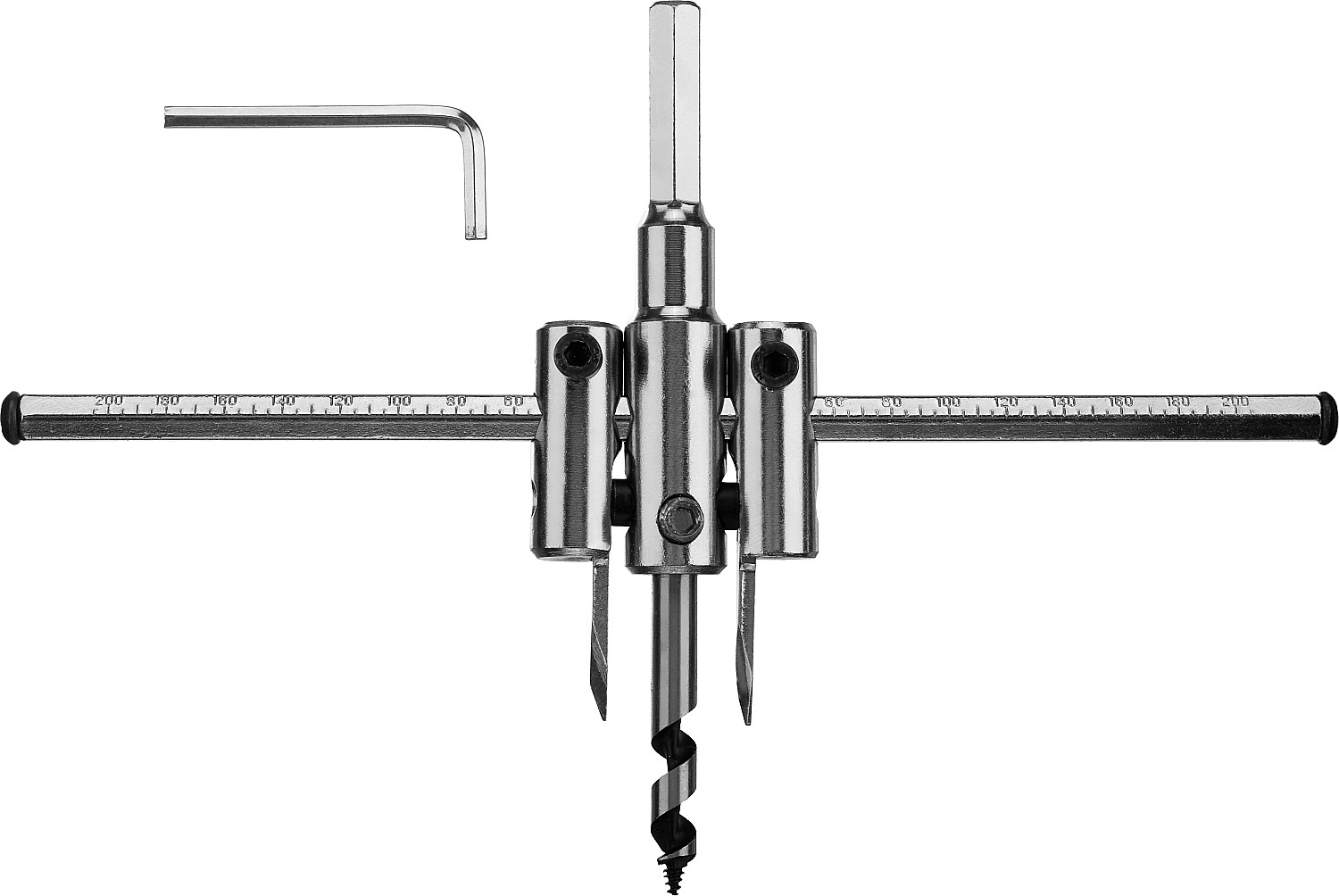 ЗУБР d 40-200 мм, глубина реза 30 мм, регулируемое сверло по дереву (29440-200)