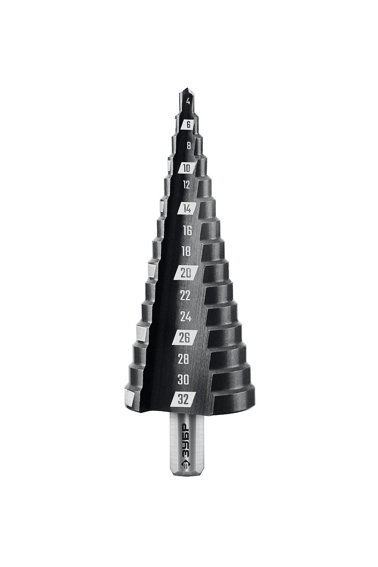 ЗУБР 4-32мм, 15 ступеней, сверло ступенчатое (29665-4-32-15)