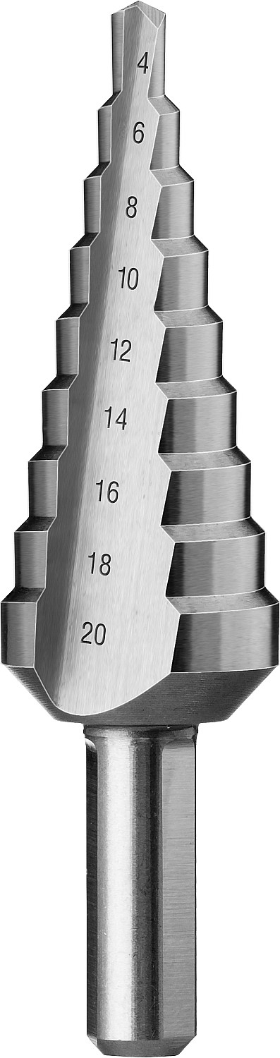 ЗУБР 4-20 мм, 9 ступеней, сталь Р6М5, ступенчатое сверло, Профессионал (29670-4-20-9) — фото 3