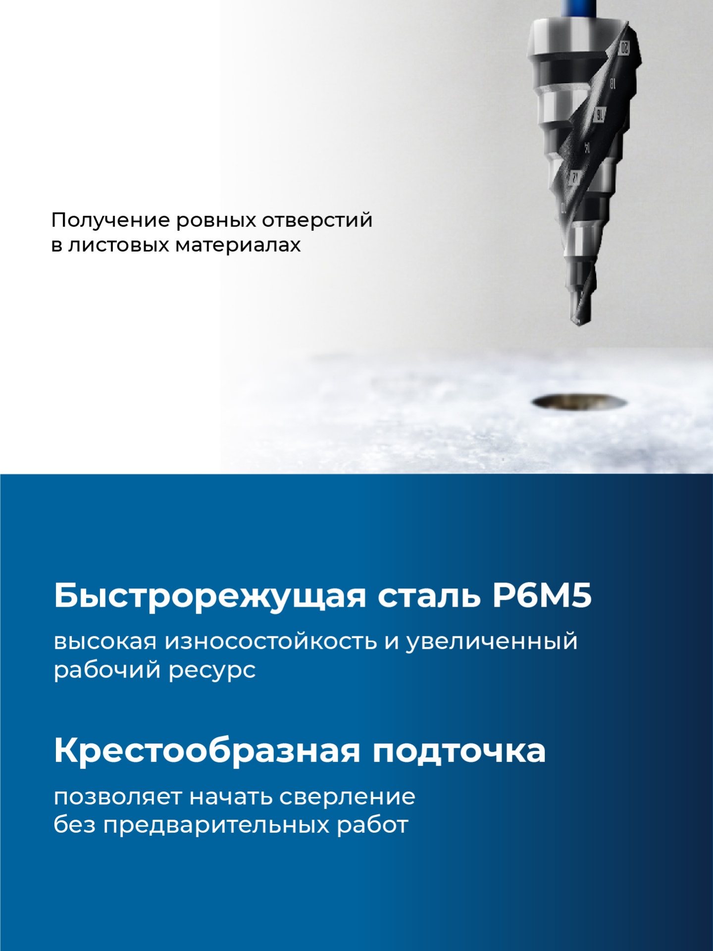ЗУБР BLACK FORCE 4-20мм, 9 ступеней, винтовая проточка, сверло ступенчатое, ПРОФЕССИОНАЛ (29671-4-20-9) — фото 3