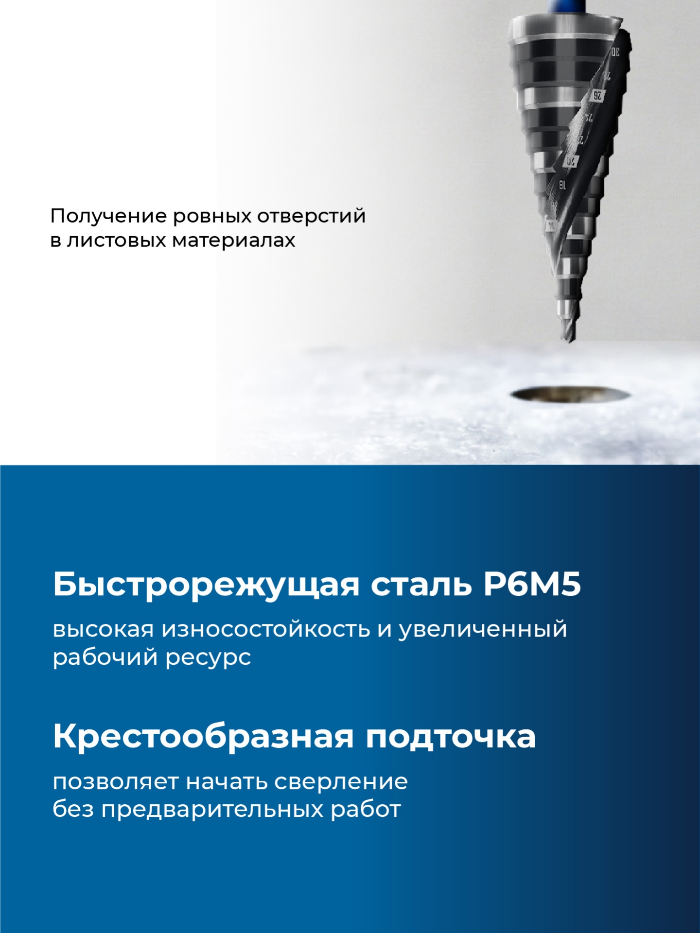 ЗУБР BLACK FORCE 4-32мм, 15 ступеней, винтовая проточка, сверло ступенчатое, ПРОФЕССИОНАЛ (29671-4-32-15) — фото 3
