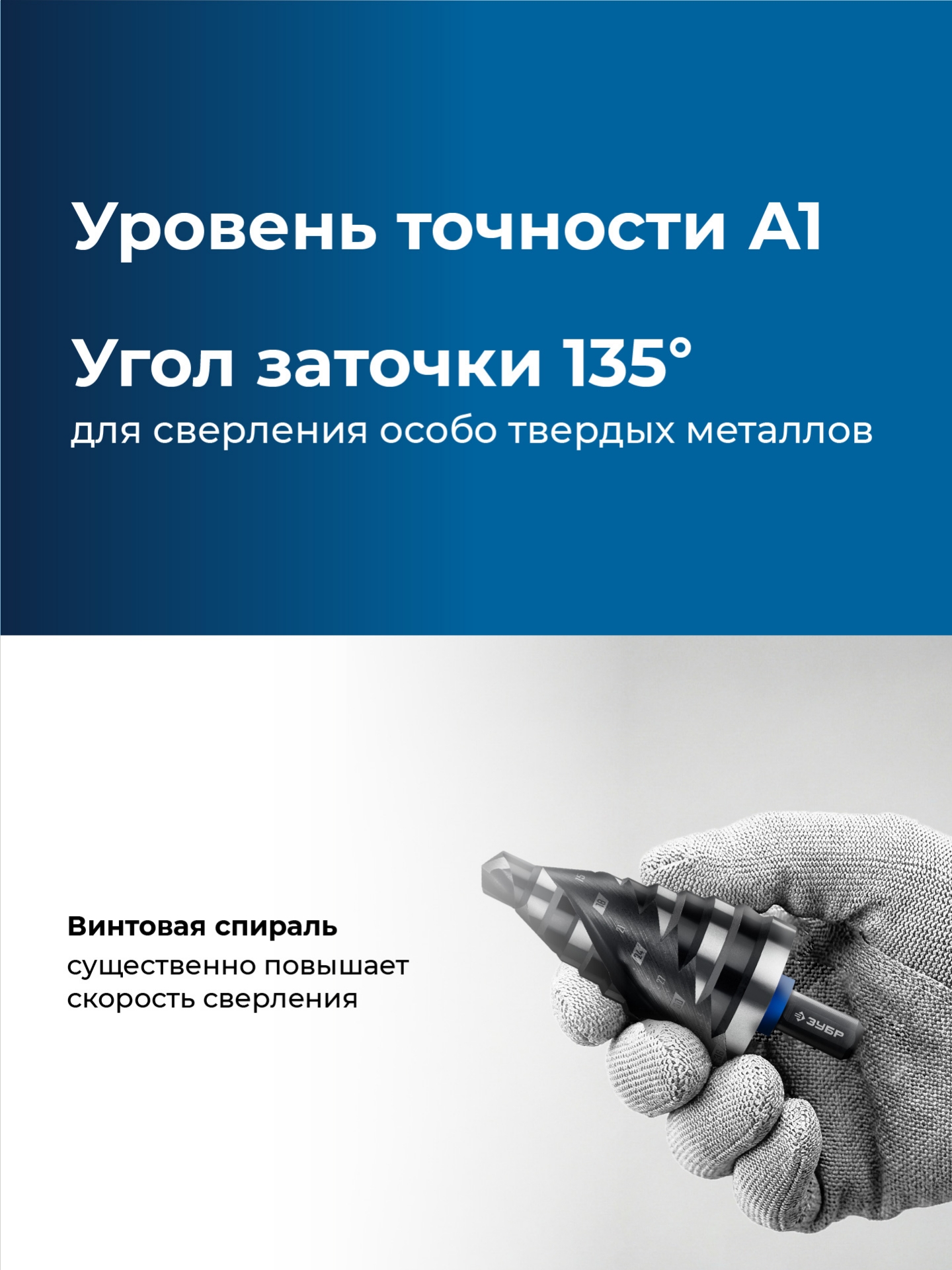 ЗУБР BLACK FORCE 9-36мм, 10 ступеней, винтовая проточка, сверло ступенчатое, ПРОФЕССИОНАЛ (29671-9-36-10) — фото 4