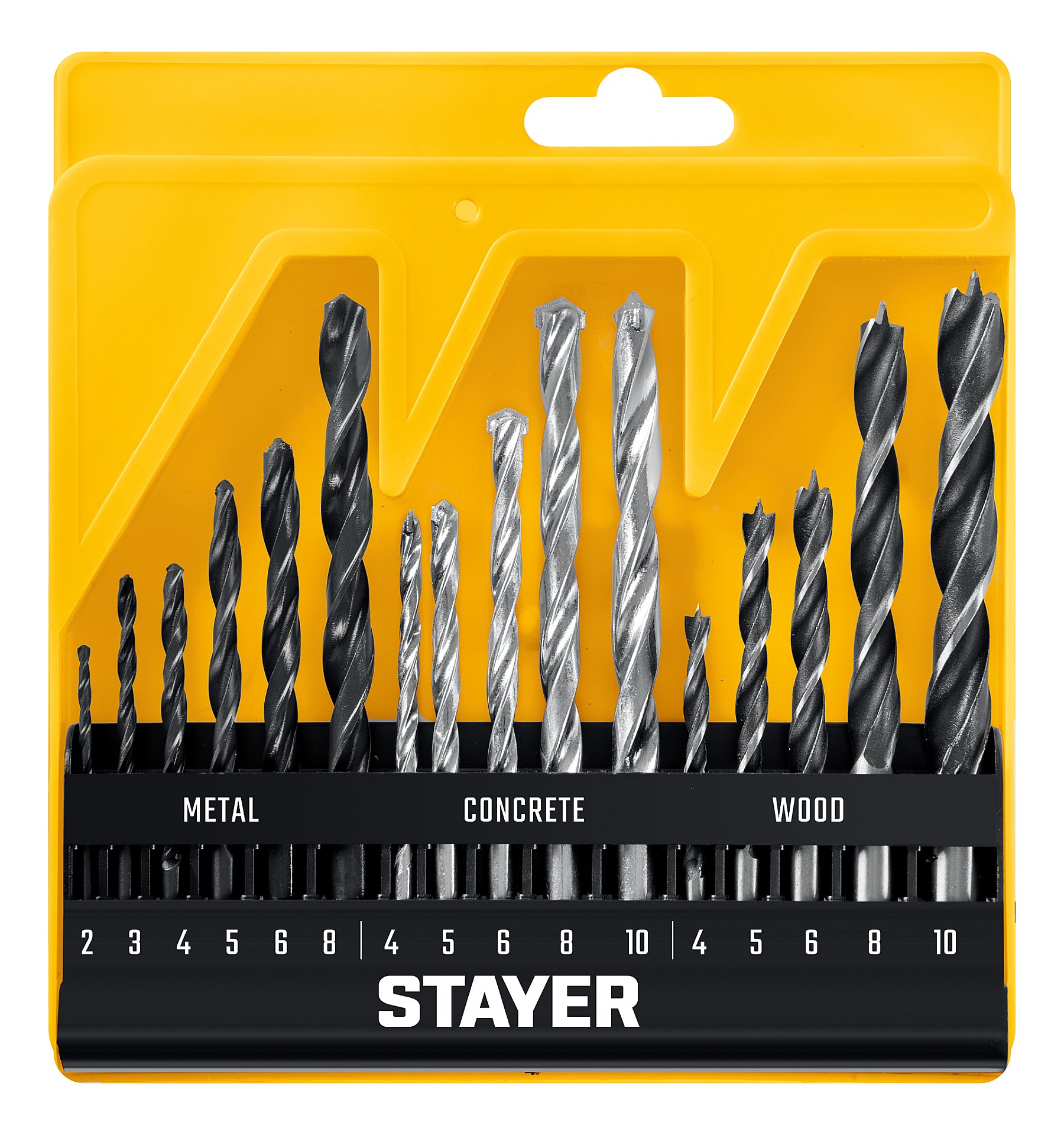 STAYER Combi 16 предметов, набор комбинированных сверл (29720-H16)