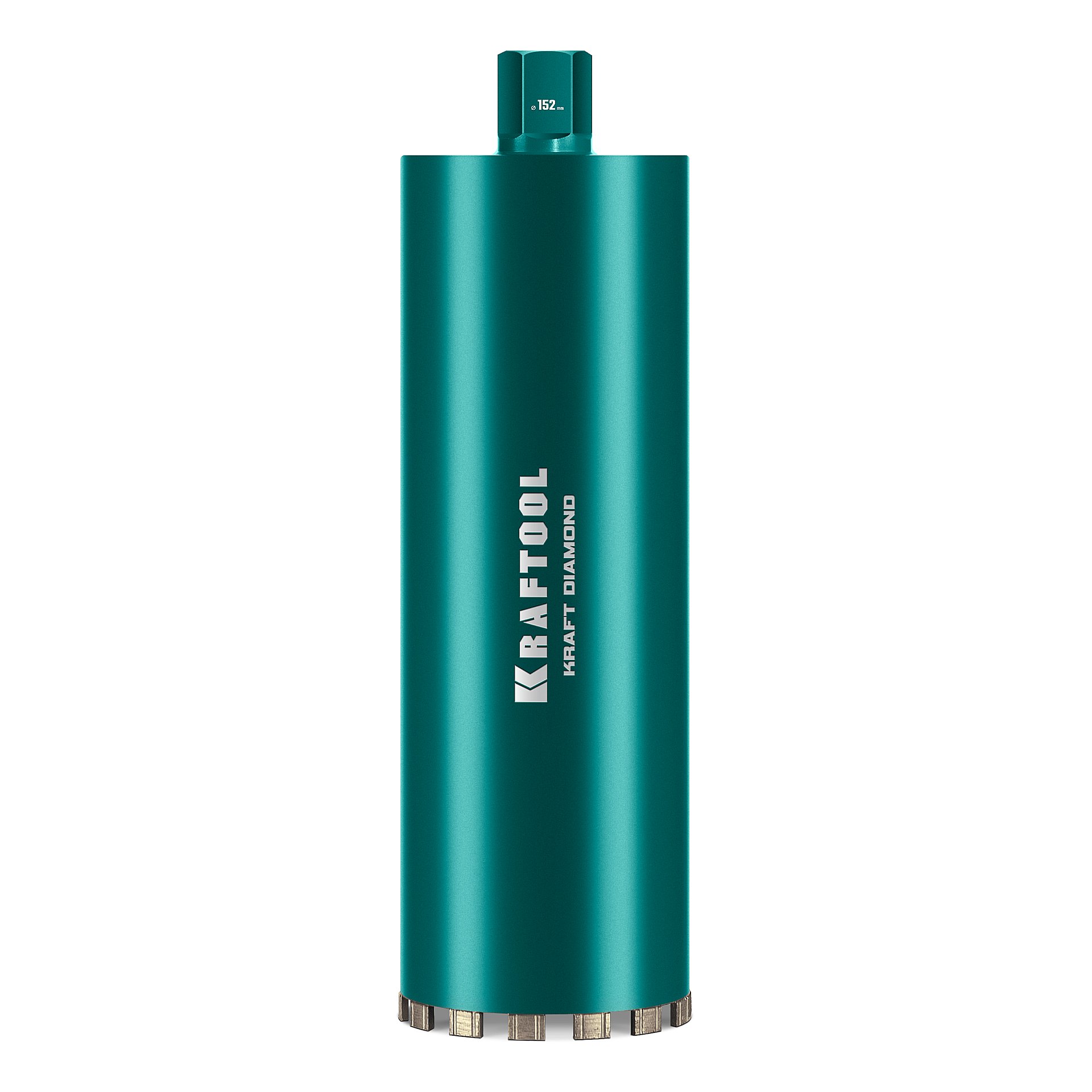 KRAFTOOL DIAMOND 152 мм (450 мм, 1 1/4″, лазерная сварка, сухое сверление с микроударом), алмазная коронка по железобетону (29825-152)