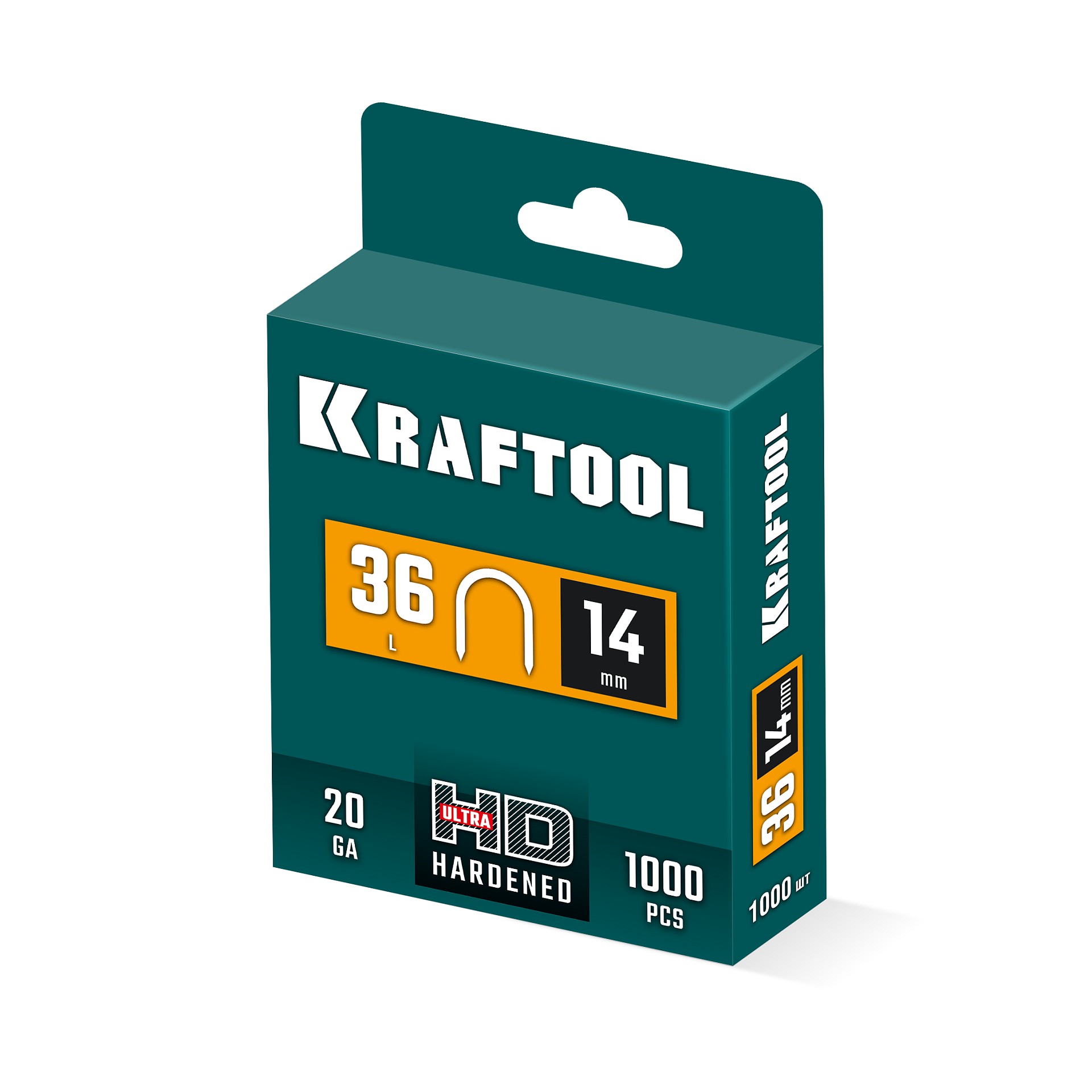 KRAFTOOL скобы тип 36 (L), 14 мм, калибр 20GA. 1000 шт (31636-14) — фото 3