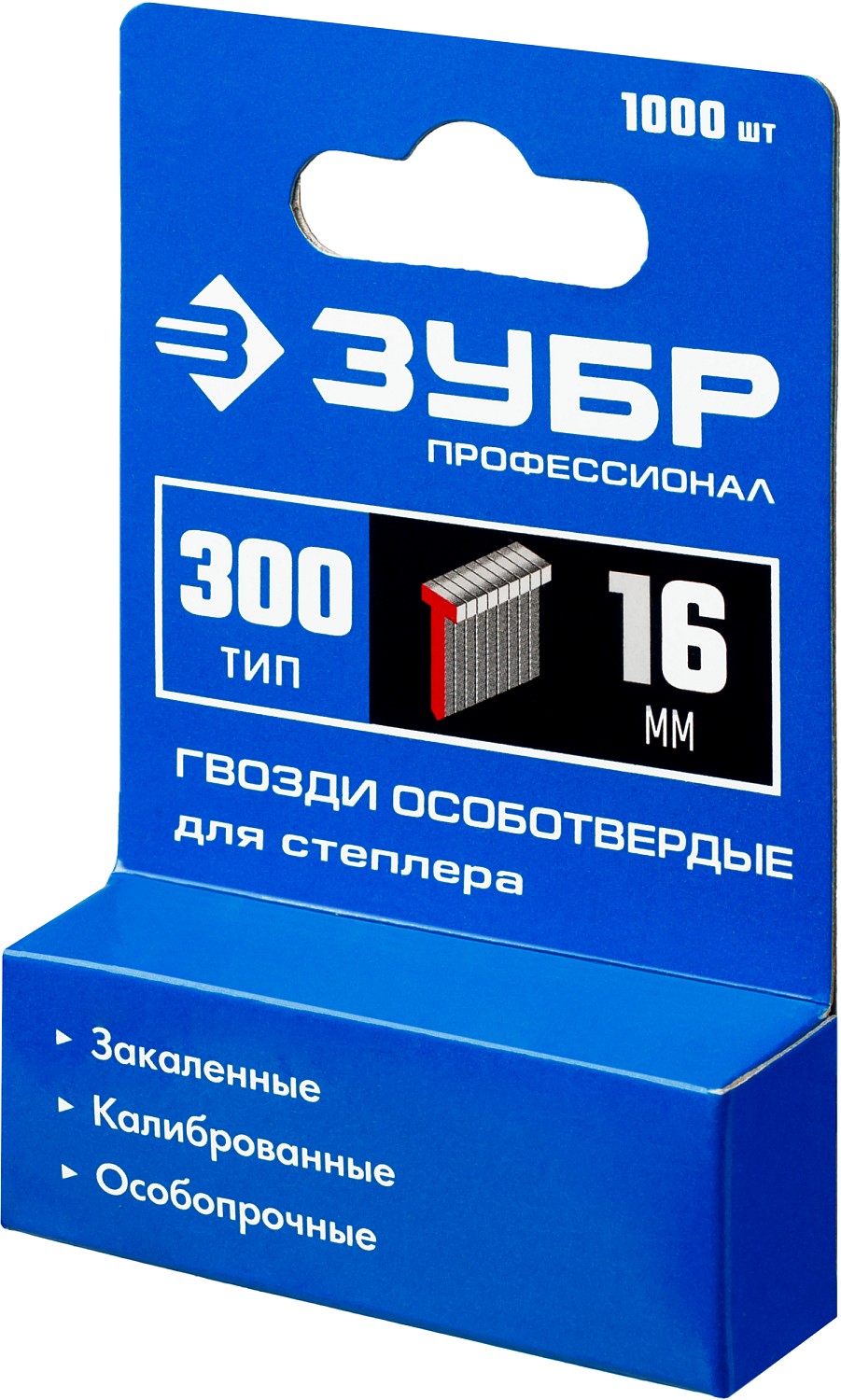 ЗУБР гвозди тип 300 (47/J/F), 16 мм, калибр 18GA. 1000 шт. Профессионал (31643-16) — фото 3