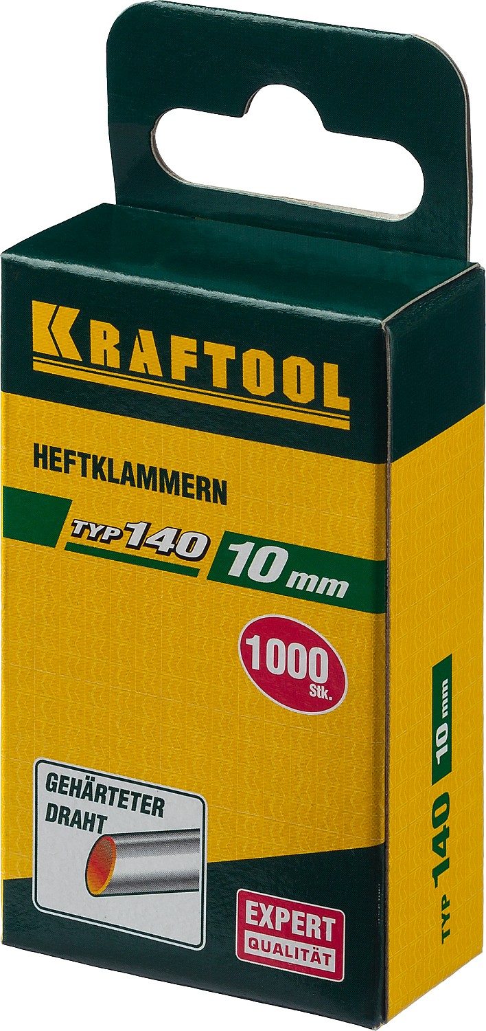 KRAFTOOL скобы тип 140 (G/11/57), 10 мм, калибр 20GA. 1000 шт (31680-10) — фото 2