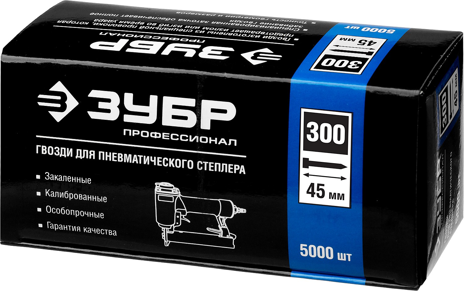 ЗУБР гвозди тип 300 (47/J/F), 45 мм, калибр 18GA. 5000 шт. Профессионал (31830-45) — фото 4