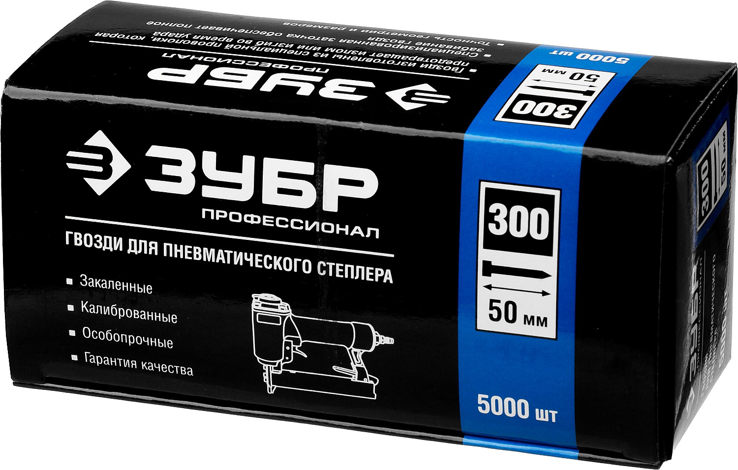 ЗУБР гвозди тип 300 (47/J/F), 50 мм, калибр 18GA. 5000 шт. Профессионал (31830-50) — фото 4