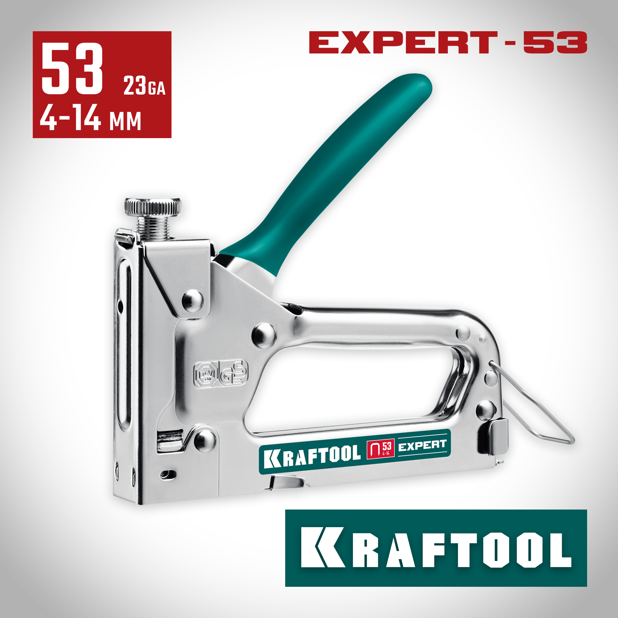 KRAFTOOL Expert-53, тип 53 (A/10/JT21) 23GA (4 - 14 мм), стальной компактный степлер (3187) — фото 2