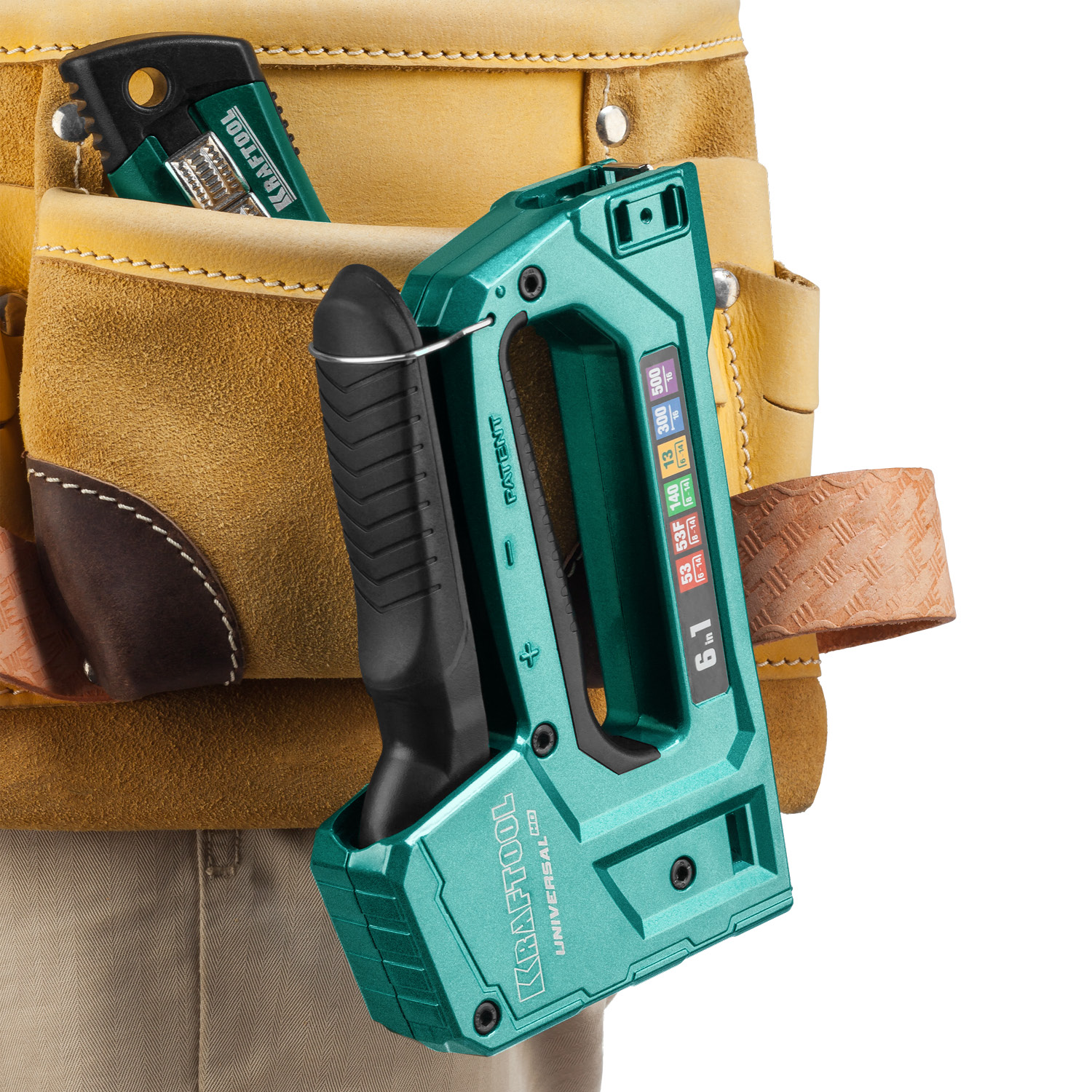 KRAFTOOL Universal-HD, 6-в-1: 53 (A/10/JT21) 23GA (6 - 14 мм)/140 (G/11/57) 20GA (8 - 14 мм)/13/53F/300/500, универсальный алюминиевый степлер (3188) — фото 14