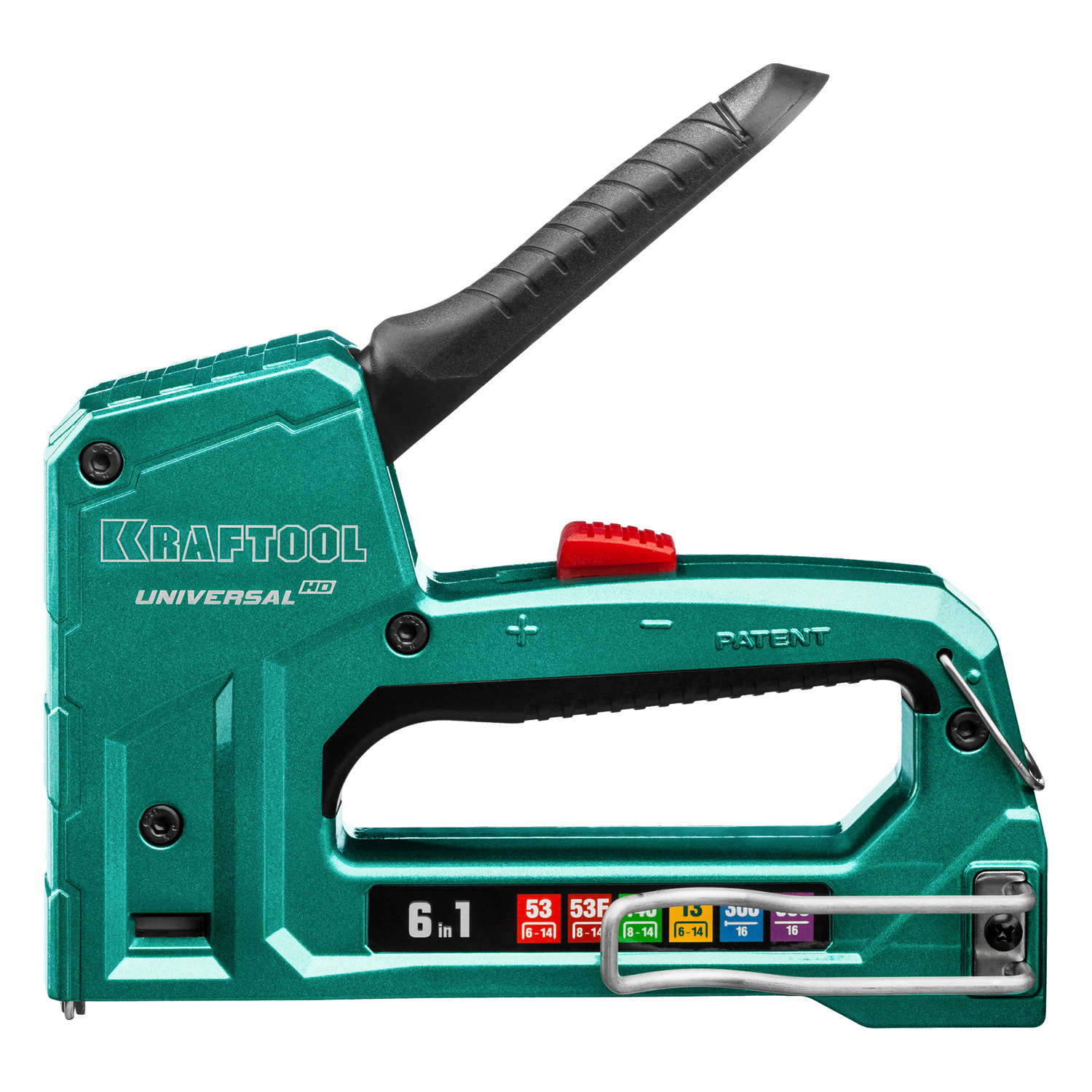 KRAFTOOL Universal-HD, 6-в-1: 53 (A/10/JT21) 23GA (6 - 14 мм)/140 (G/11/57) 20GA (8 - 14 мм)/13/53F/300/500, универсальный алюминиевый степлер (3188) — фото 7