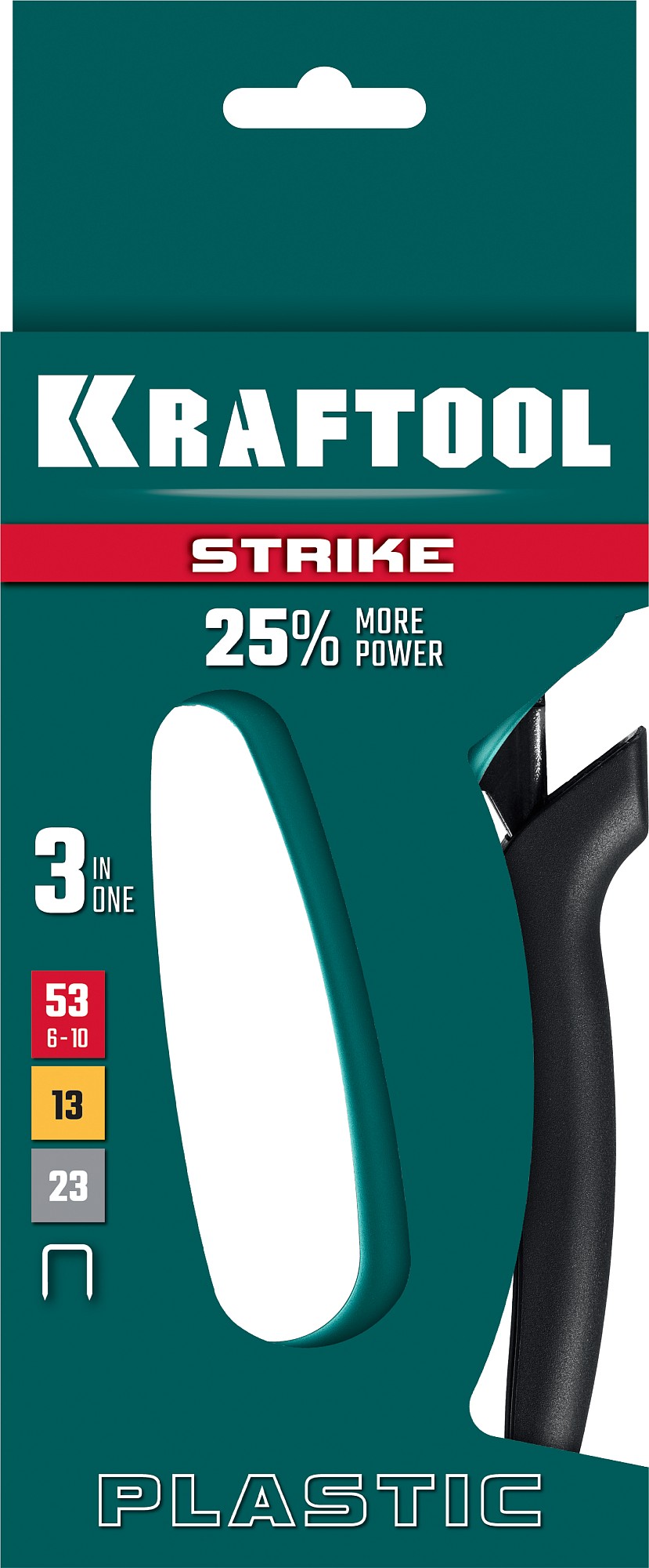 KRAFTOOL STRIKE 53, 3-в-1: тип 53 (A/10/JT21) 23GA (6 - 10 мм)/13/23, пластиковый мощный степлер (3189) — фото 10
