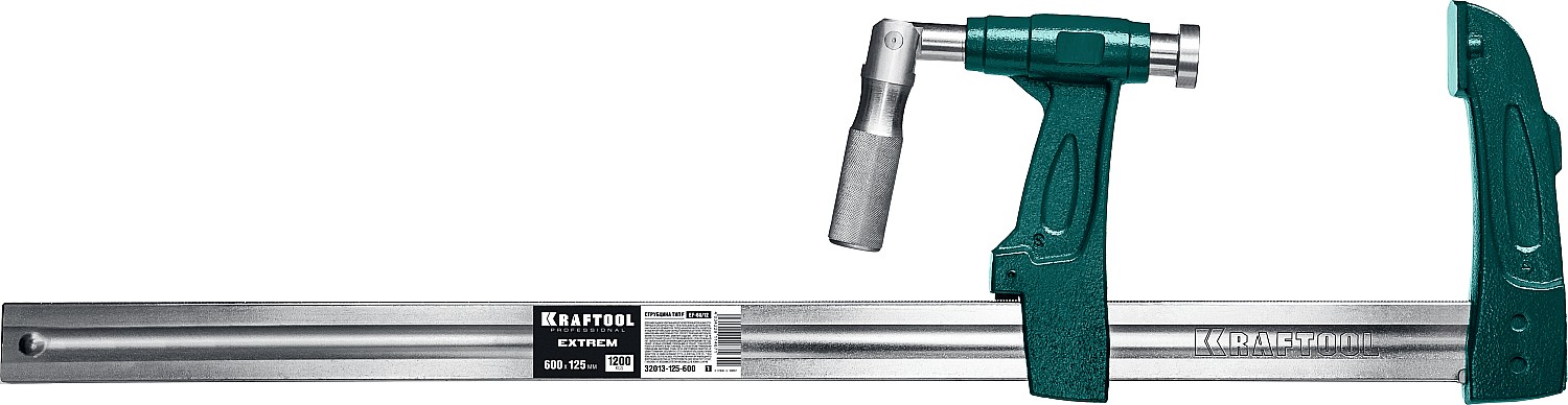 KRAFTOOL E -60/12, 125 х 600 мм, мощная струбцина F (32013-125-600) — фото 5
