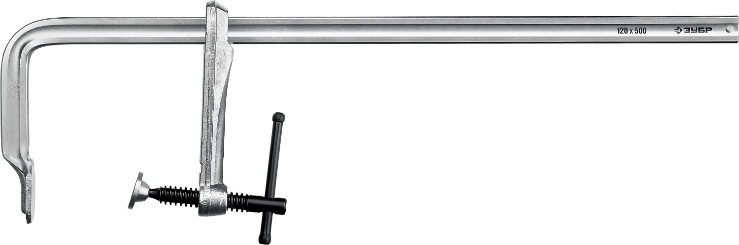 ЗУБР КС-500/120, F, 500 х 120 мм, цельнокованая струбцина, Профессионал (32157-120-500) — фото 3