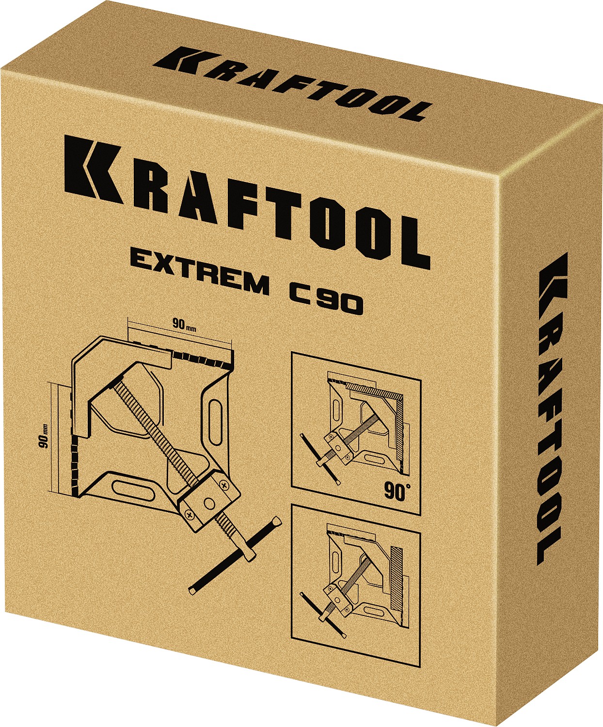 KRAFTOOL Extrem C90, глубина зажима 90 мм, экстрамощная стальная угловая струбцина для сварочных работ (32201) — фото 8