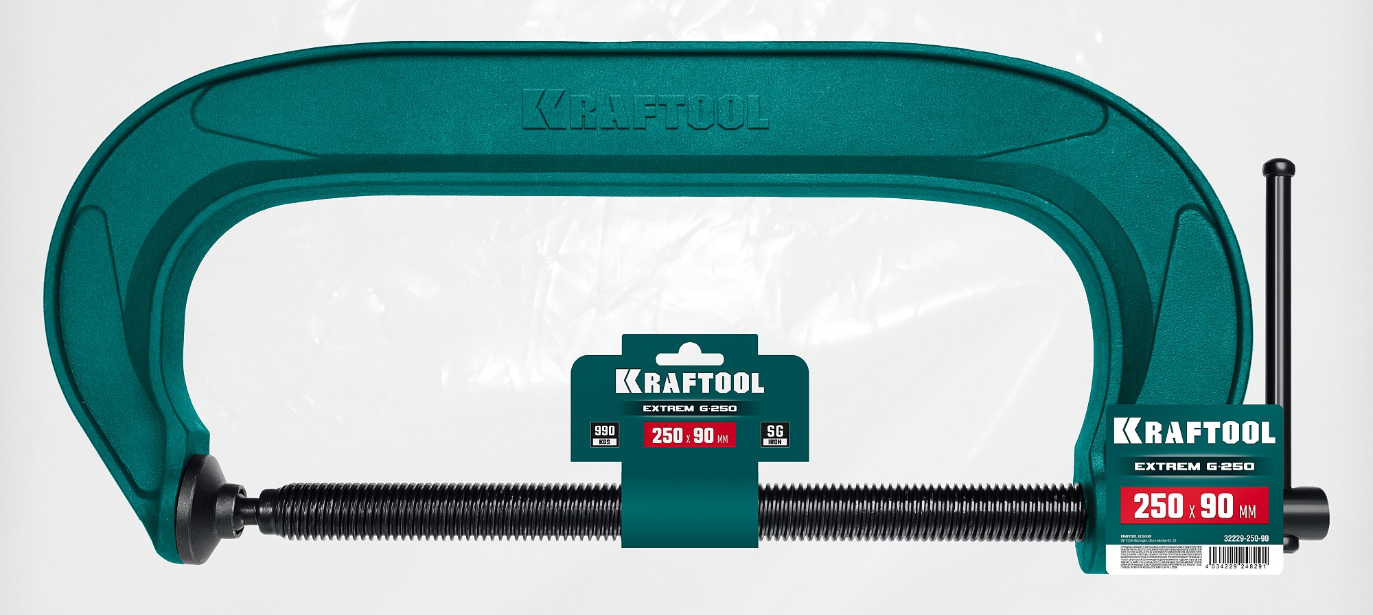 KRAFTOOL Extrem-250, 250 х 90 мм, струбцина G-образная (32229-250-90) — фото 6