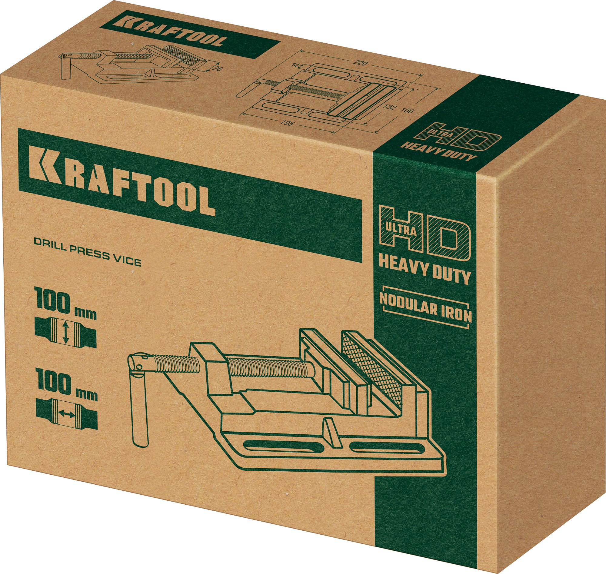 KRAFTOOL 100 мм, станочные сверлильные тиски (32715-100) — фото 9