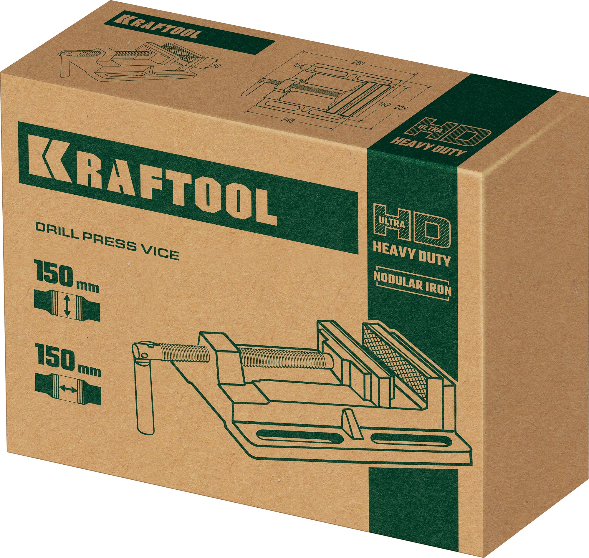 KRAFTOOL 150 мм, станочные сверлильные тиски (32715-150) — фото 10