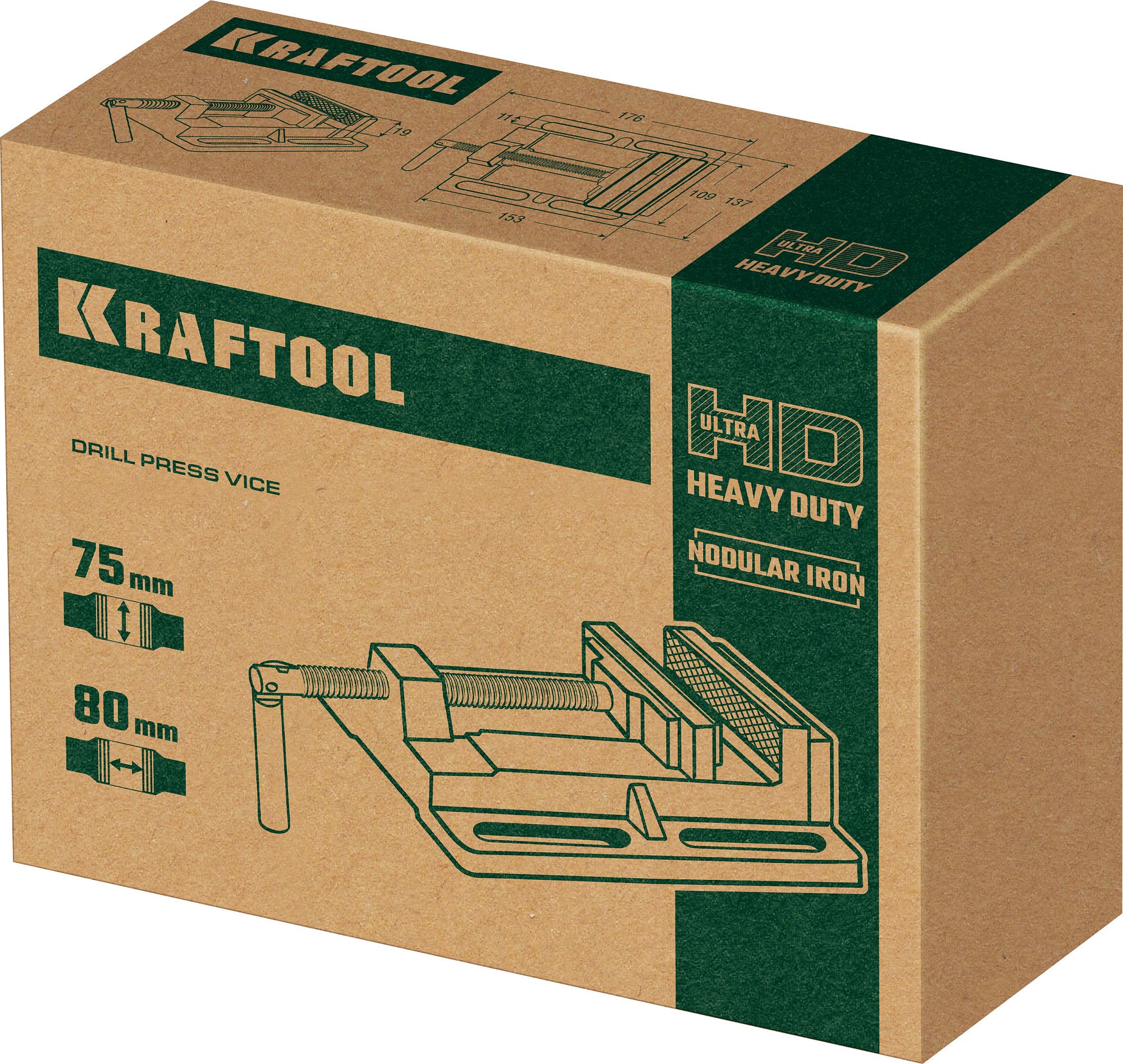 KRAFTOOL 75 мм, станочные сверлильные тиски (32715-75) — фото 9
