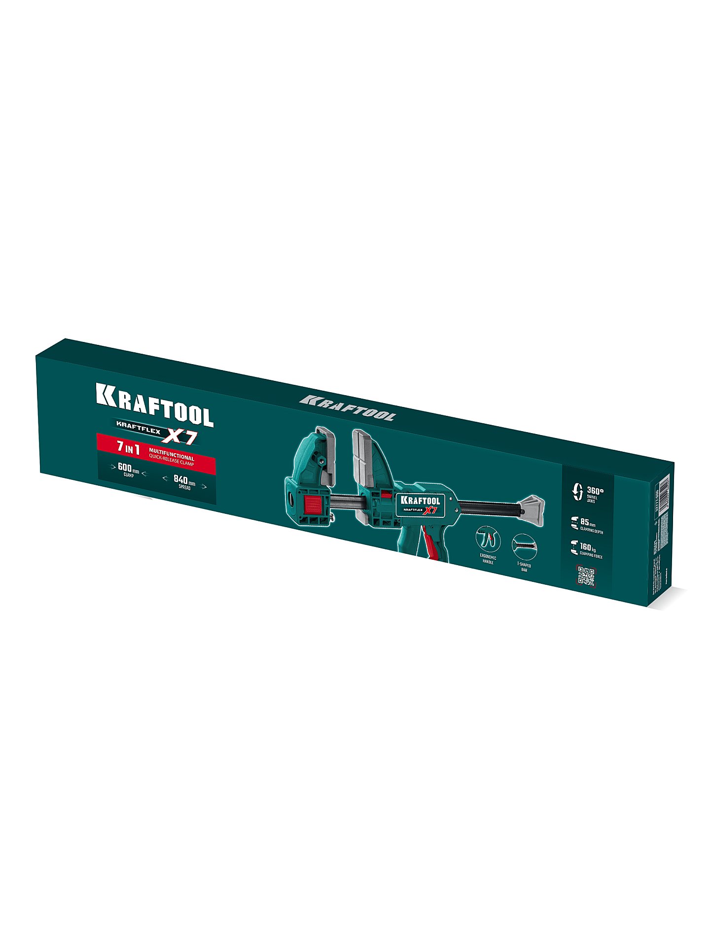 KRAFTOOL KRAFTFLEX X7 600, 600 х 85 мм, многофункциональная быстрозажимная струбцина (32777-600) — фото 10