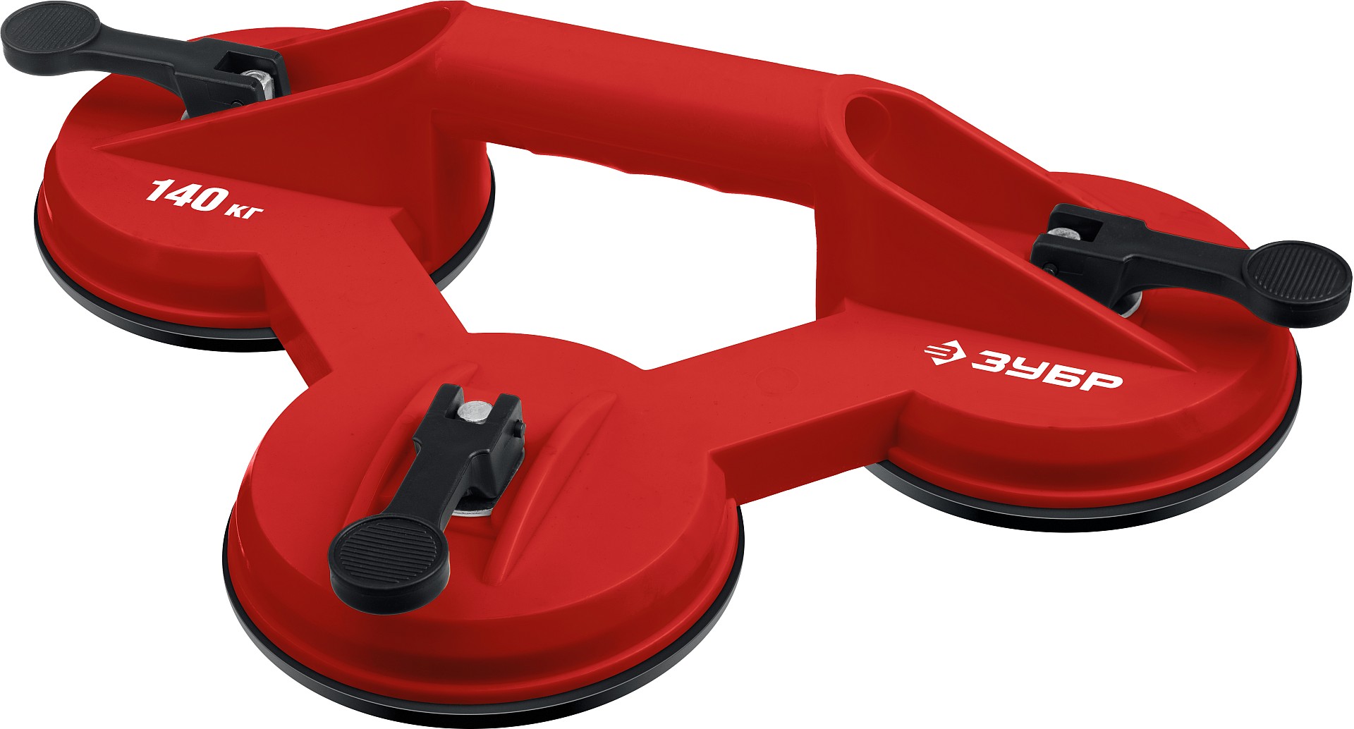 ЗУБР 140 кг, пластмассовый, тройной, стеклодомкрат на присоске (33724-3)